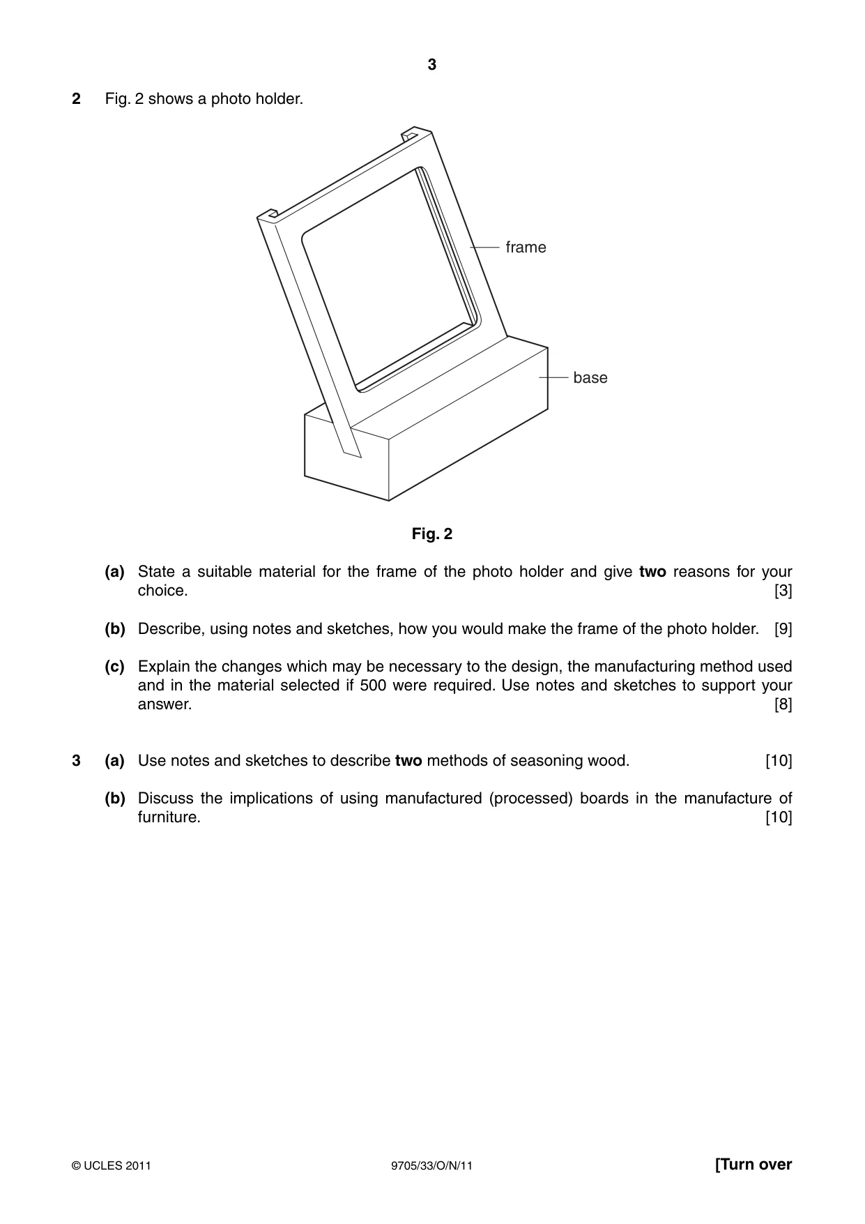 Cambridge A Level Design and Technology 9705 2011 Oct/Nov Paper 3 · Variant 3 question paper, page 3 of 12