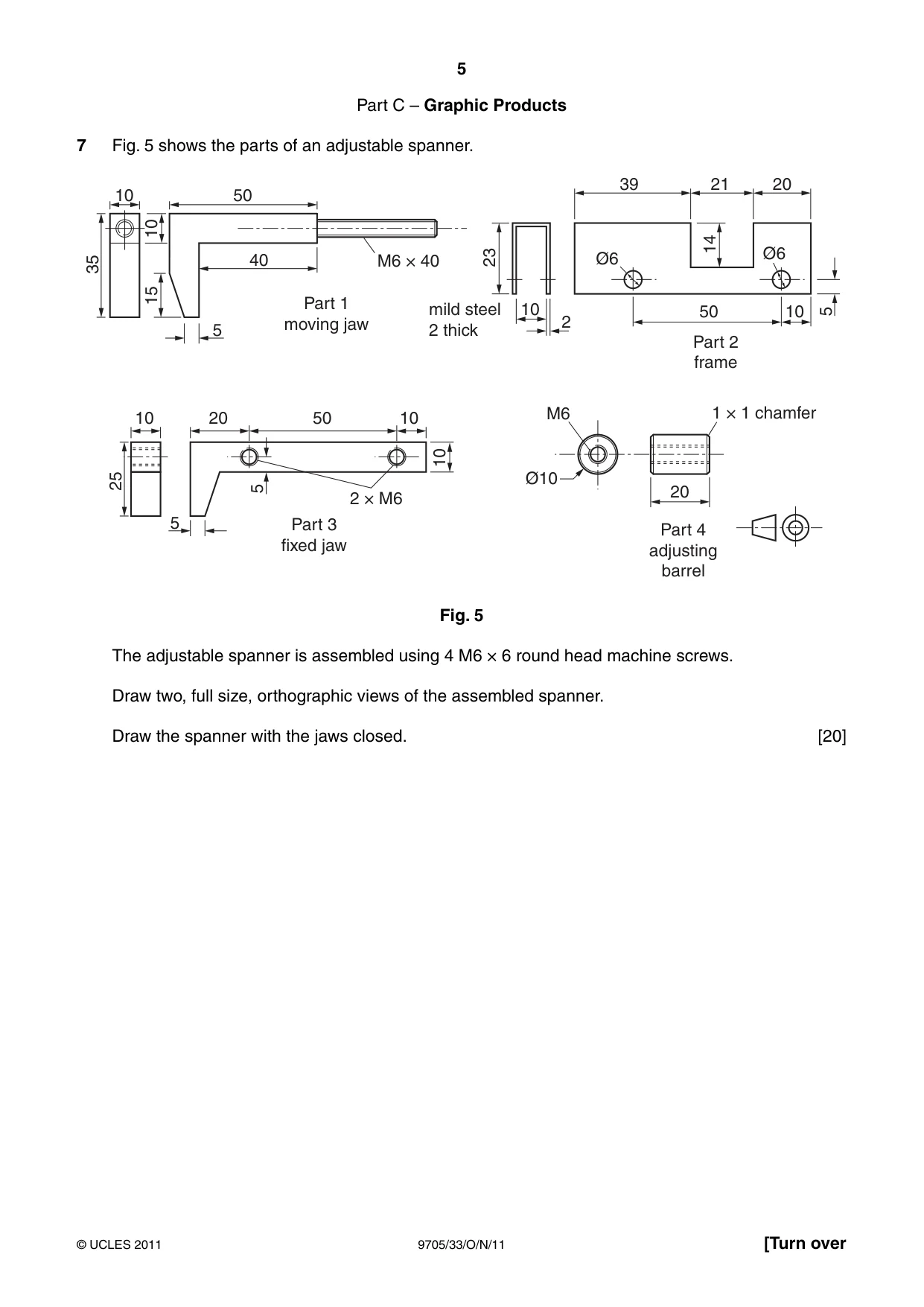 Cambridge A Level Design and Technology 9705 2011 Oct/Nov Paper 3 · Variant 3 question paper, page 5 of 12