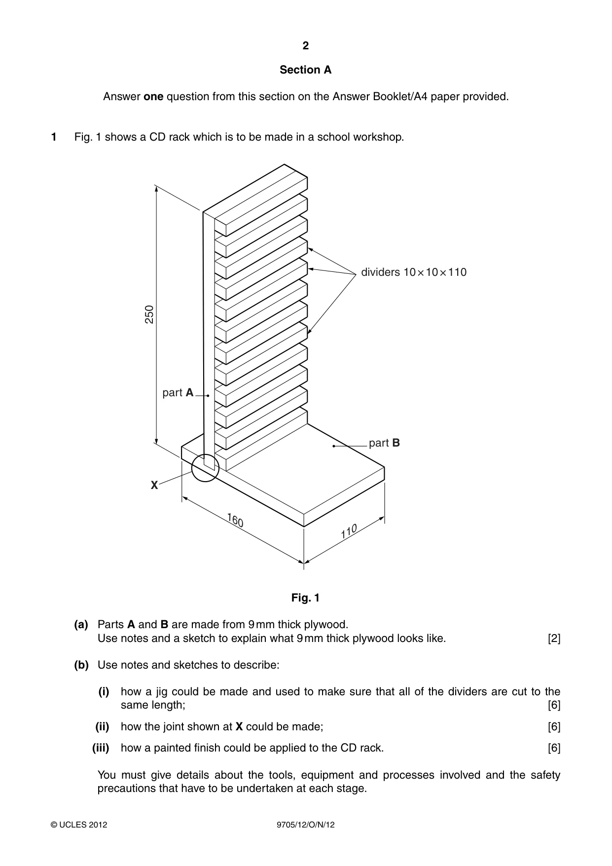 Cambridge A Level Design and Technology 9705 2012 Oct/Nov Paper 1 · Variant 2 question paper, page 2 of 12
