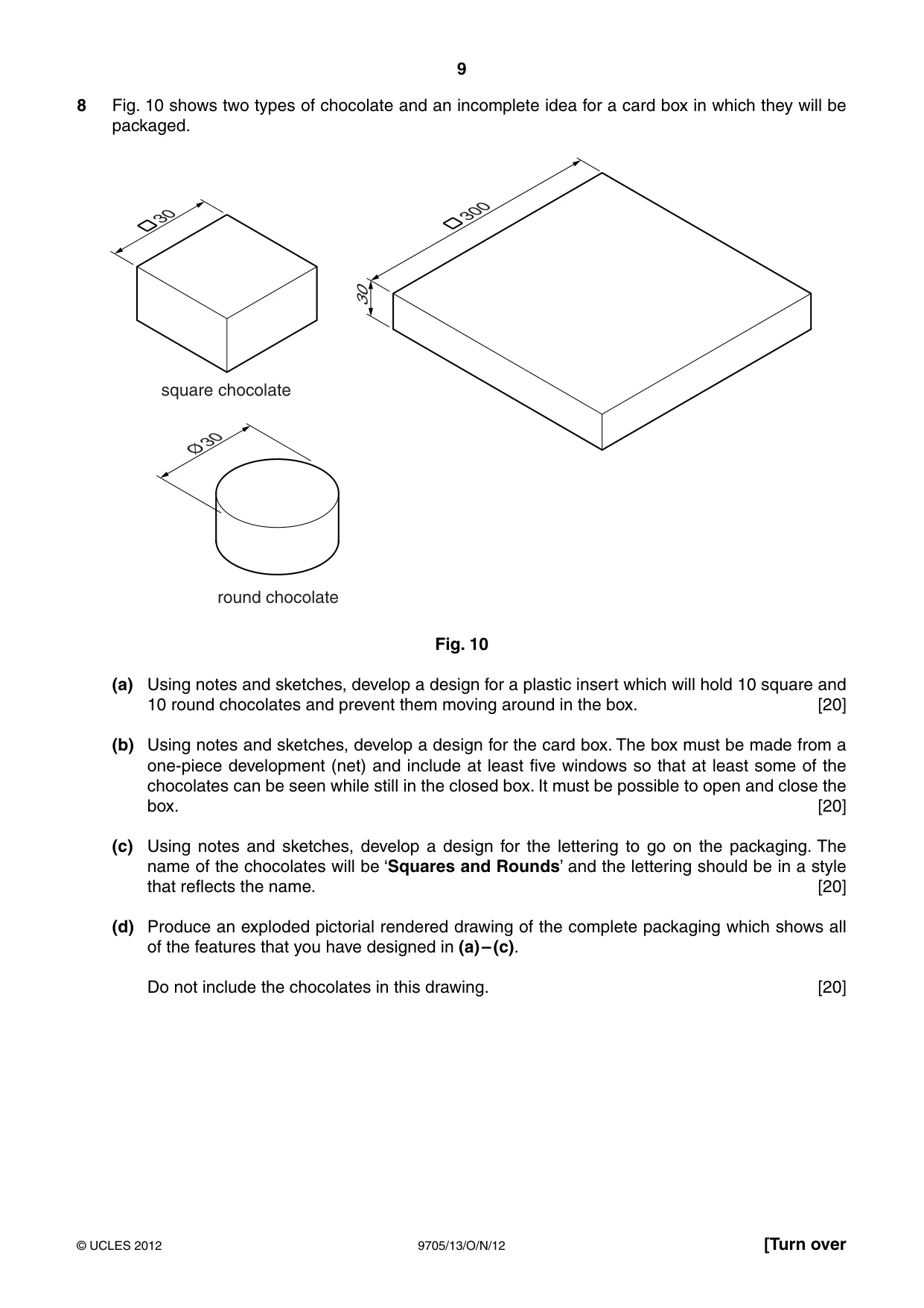 Cambridge A Level Design and Technology 9705 2012 Oct/Nov Paper 1 · Variant 3 question paper, page 9 of 12