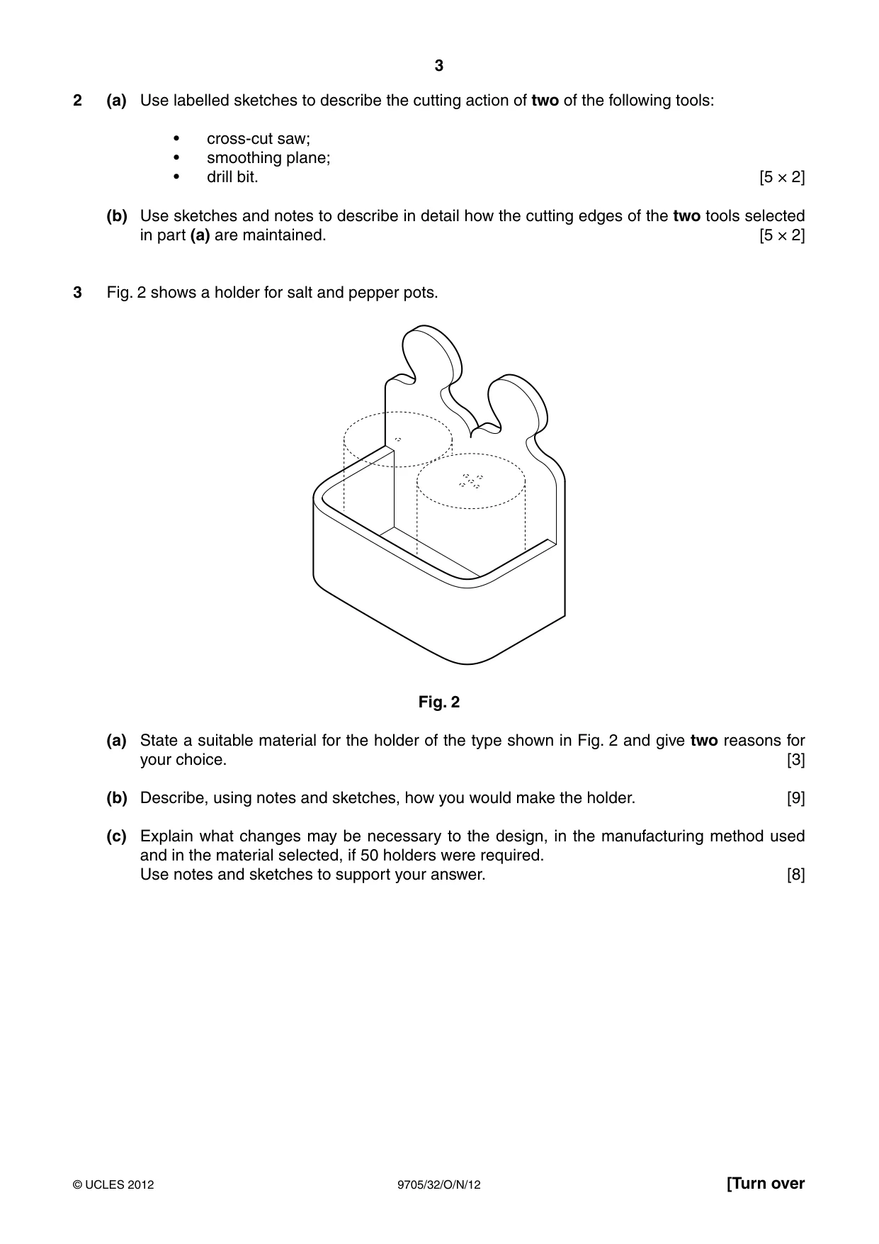 Cambridge A Level Design and Technology 9705 2012 Oct/Nov Paper 3 · Variant 2 question paper, page 3 of 12