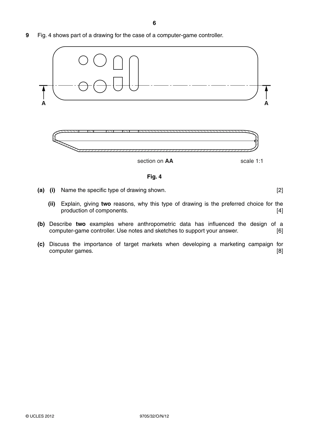 Cambridge A Level Design and Technology 9705 2012 Oct/Nov Paper 3 · Variant 2 question paper, page 6 of 12
