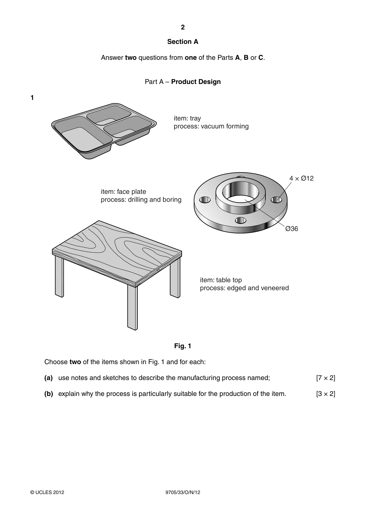 Cambridge A Level Design and Technology 9705 2012 Oct/Nov Paper 3 · Variant 3 question paper, page 2 of 12