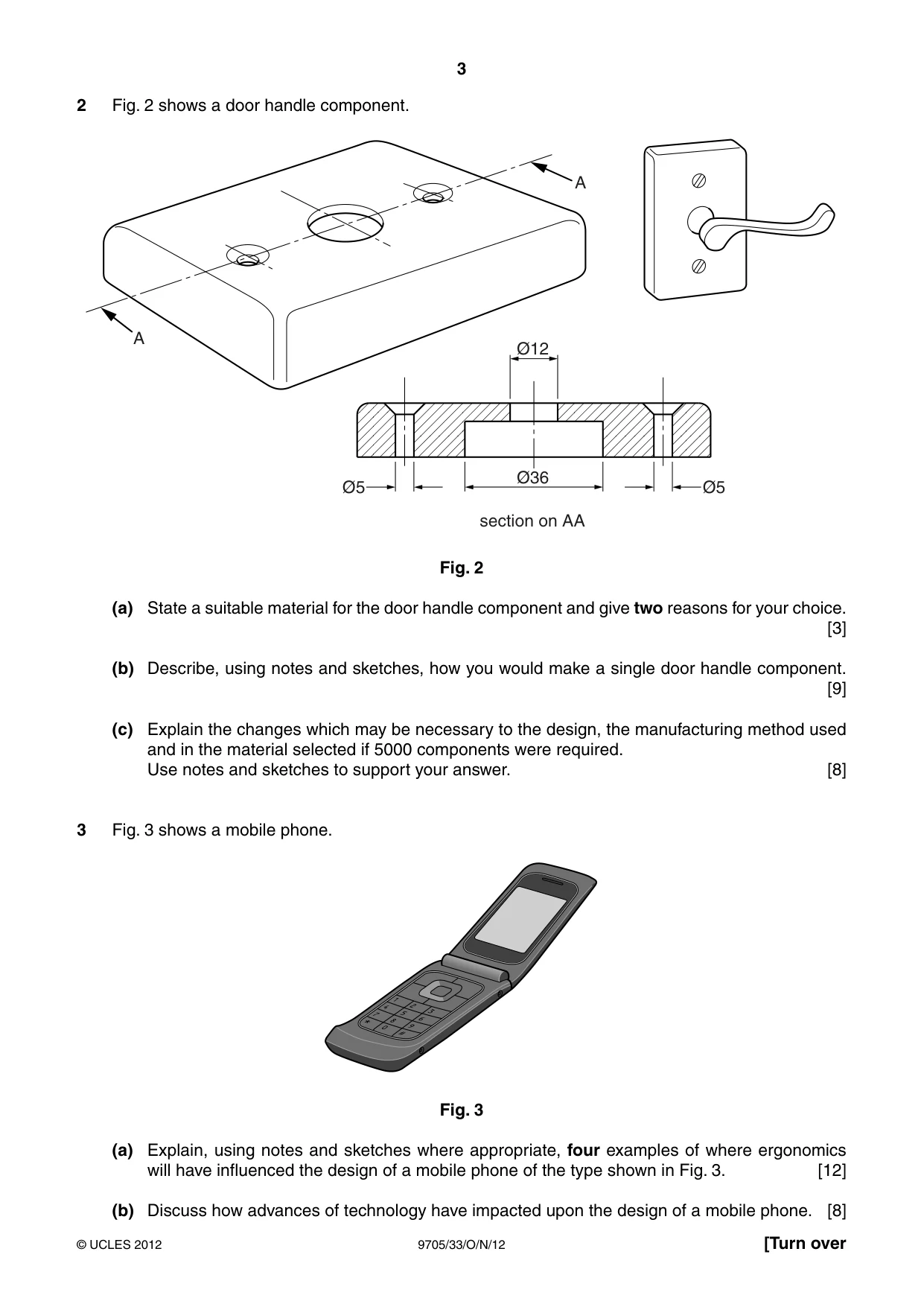 Cambridge A Level Design and Technology 9705 2012 Oct/Nov Paper 3 · Variant 3 question paper, page 3 of 12