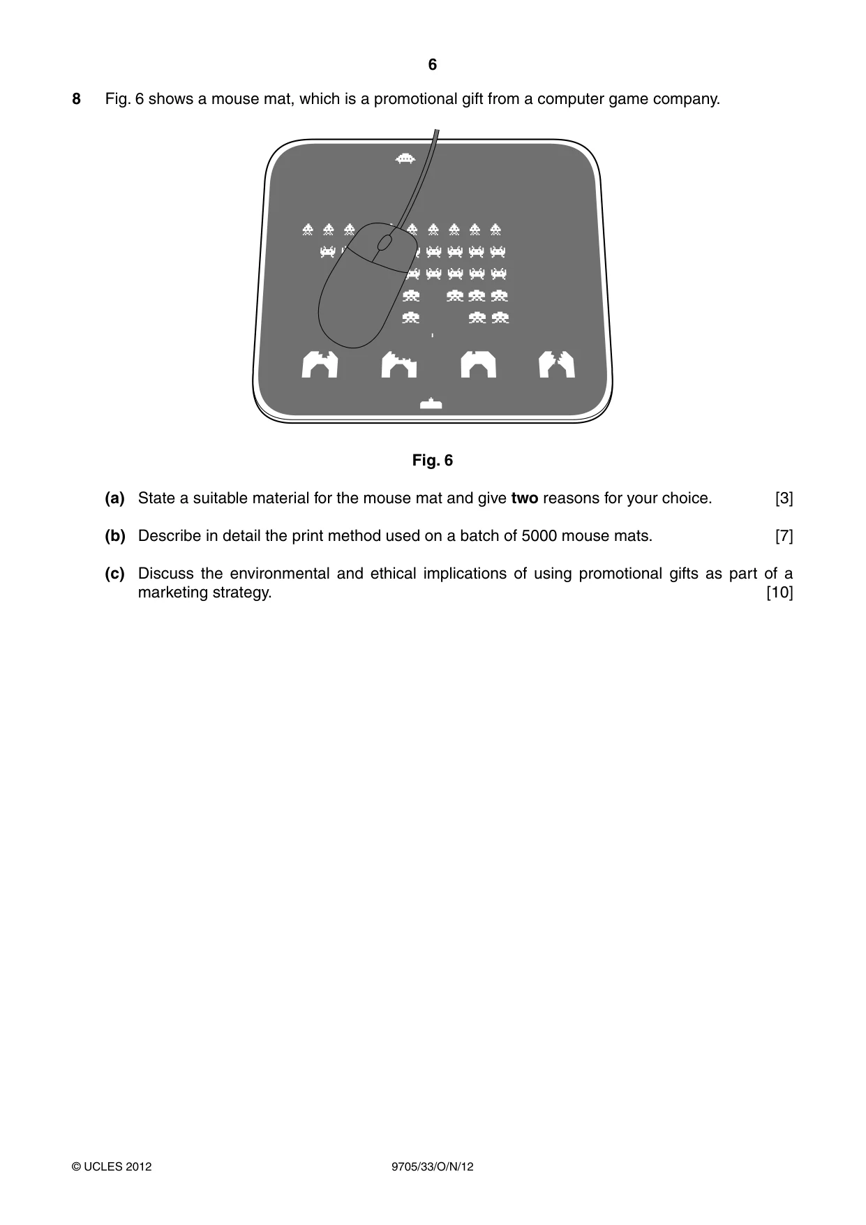 Cambridge A Level Design and Technology 9705 2012 Oct/Nov Paper 3 · Variant 3 question paper, page 6 of 12