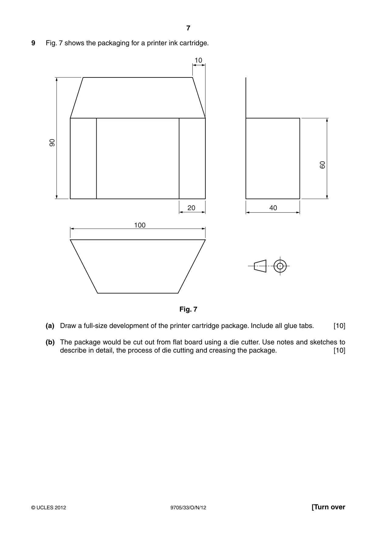 Cambridge A Level Design and Technology 9705 2012 Oct/Nov Paper 3 · Variant 3 question paper, page 7 of 12