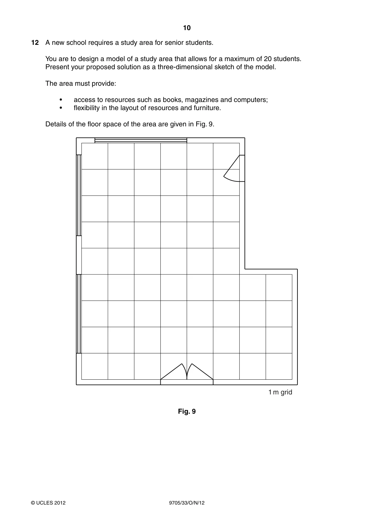 Cambridge A Level Design and Technology 9705 2012 Oct/Nov Paper 3 · Variant 3 question paper, page 10 of 12