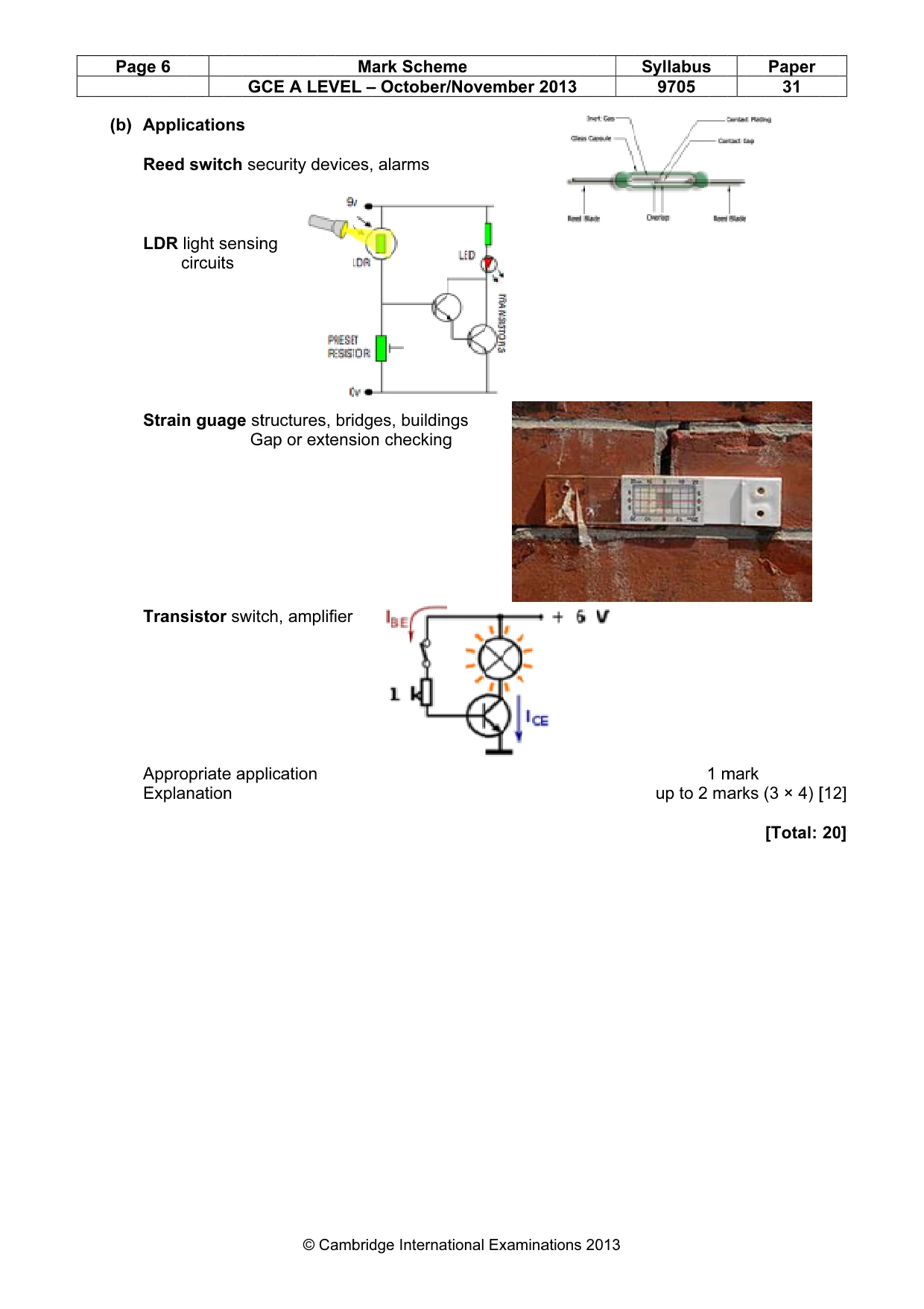Mark scheme, page 6 of 11