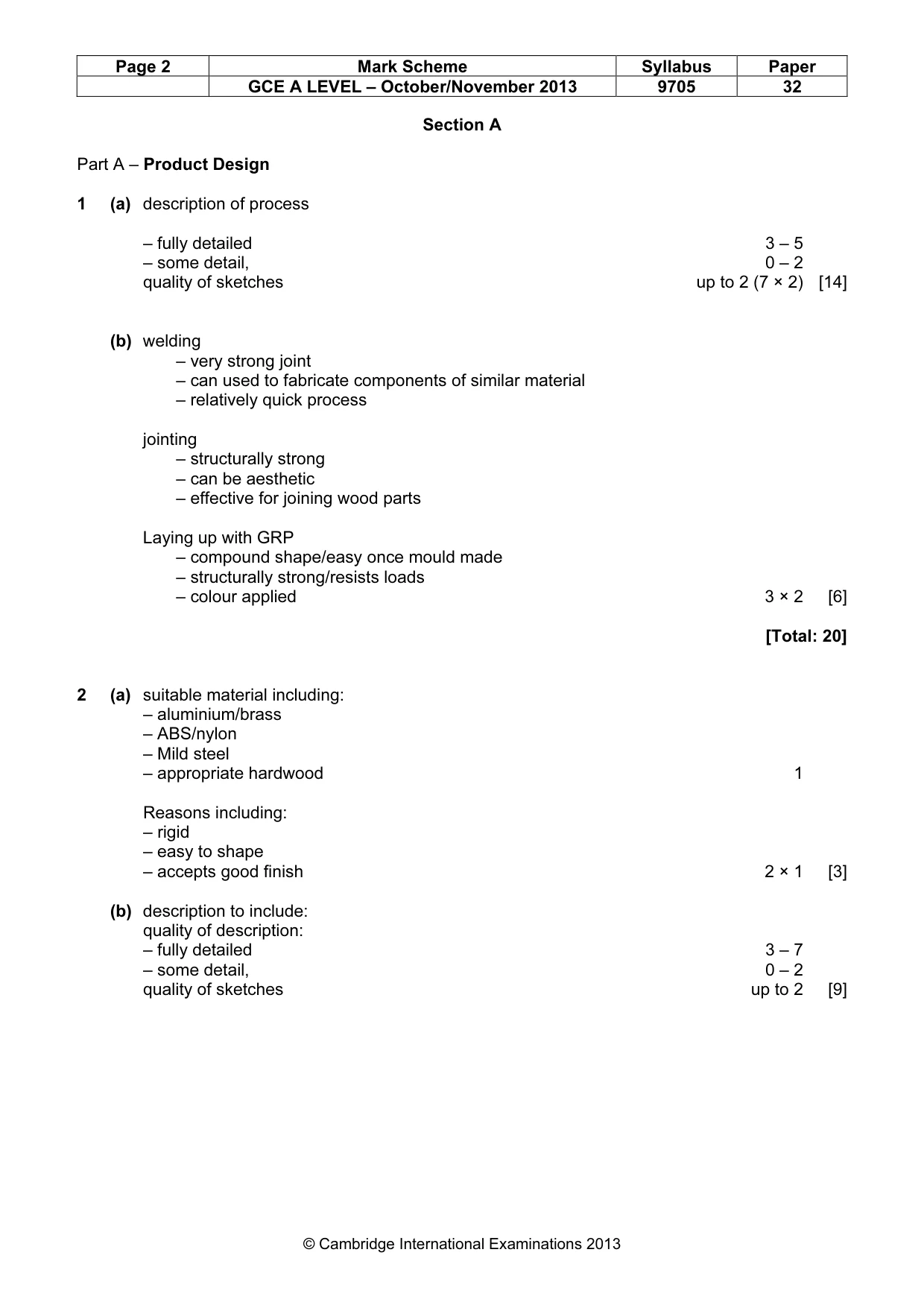 Mark scheme, page 2 of 11