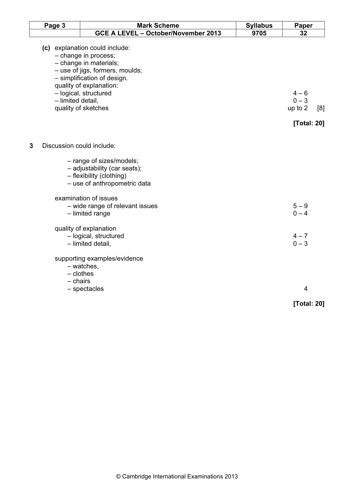 Mark scheme, page 3 of 11
