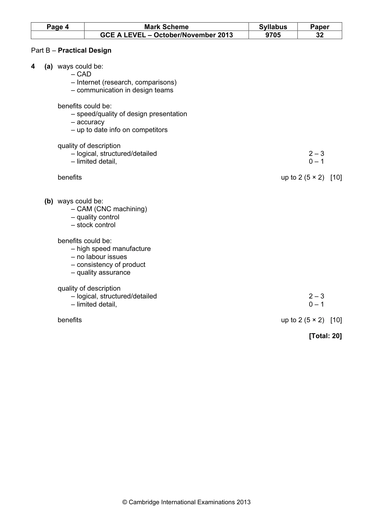 Mark scheme, page 4 of 11