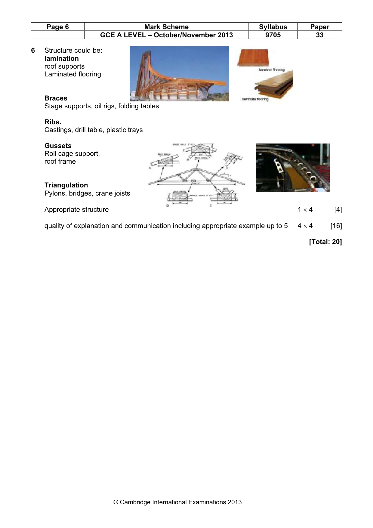 Mark scheme, page 6 of 8