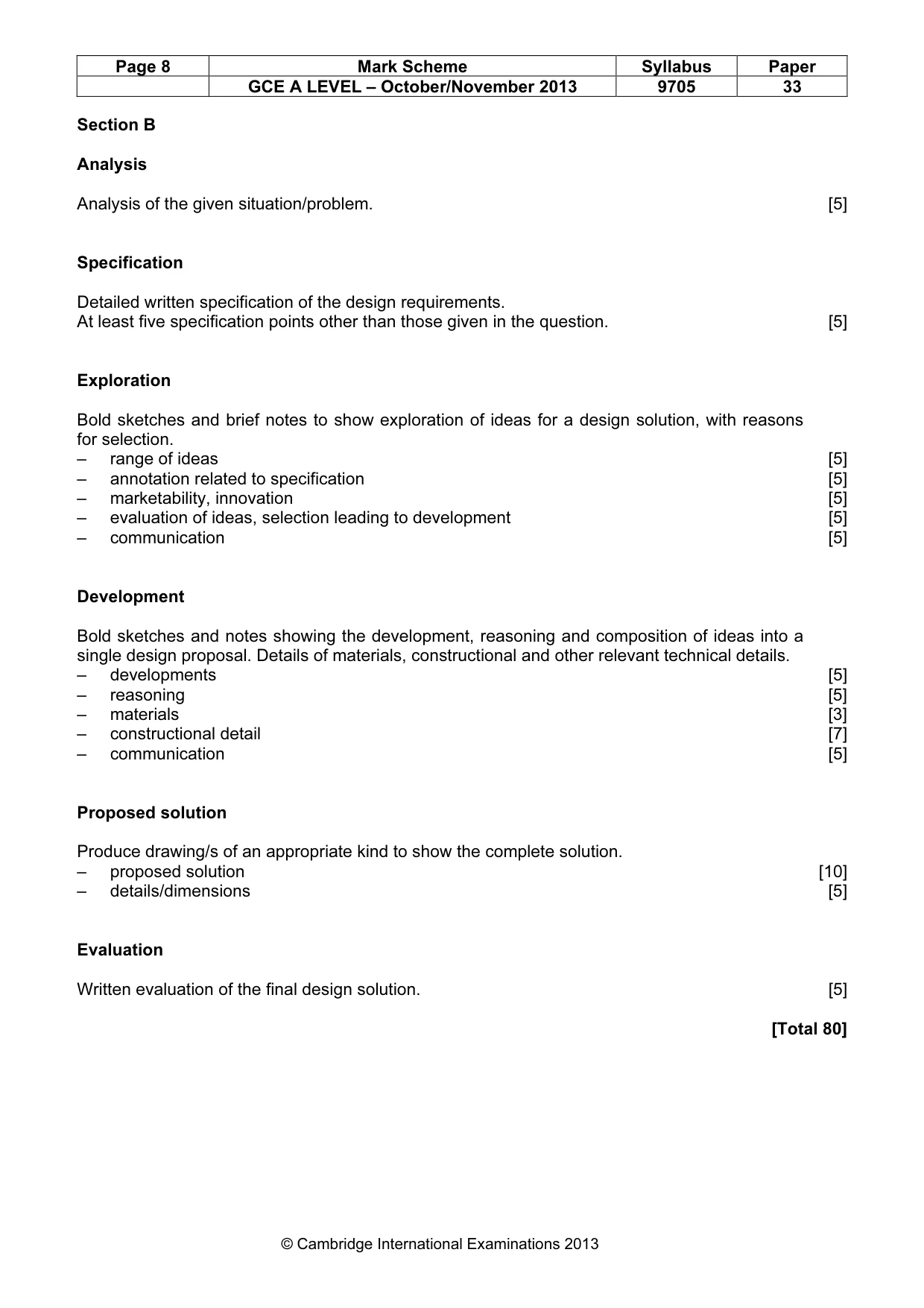 Mark scheme, page 8 of 8