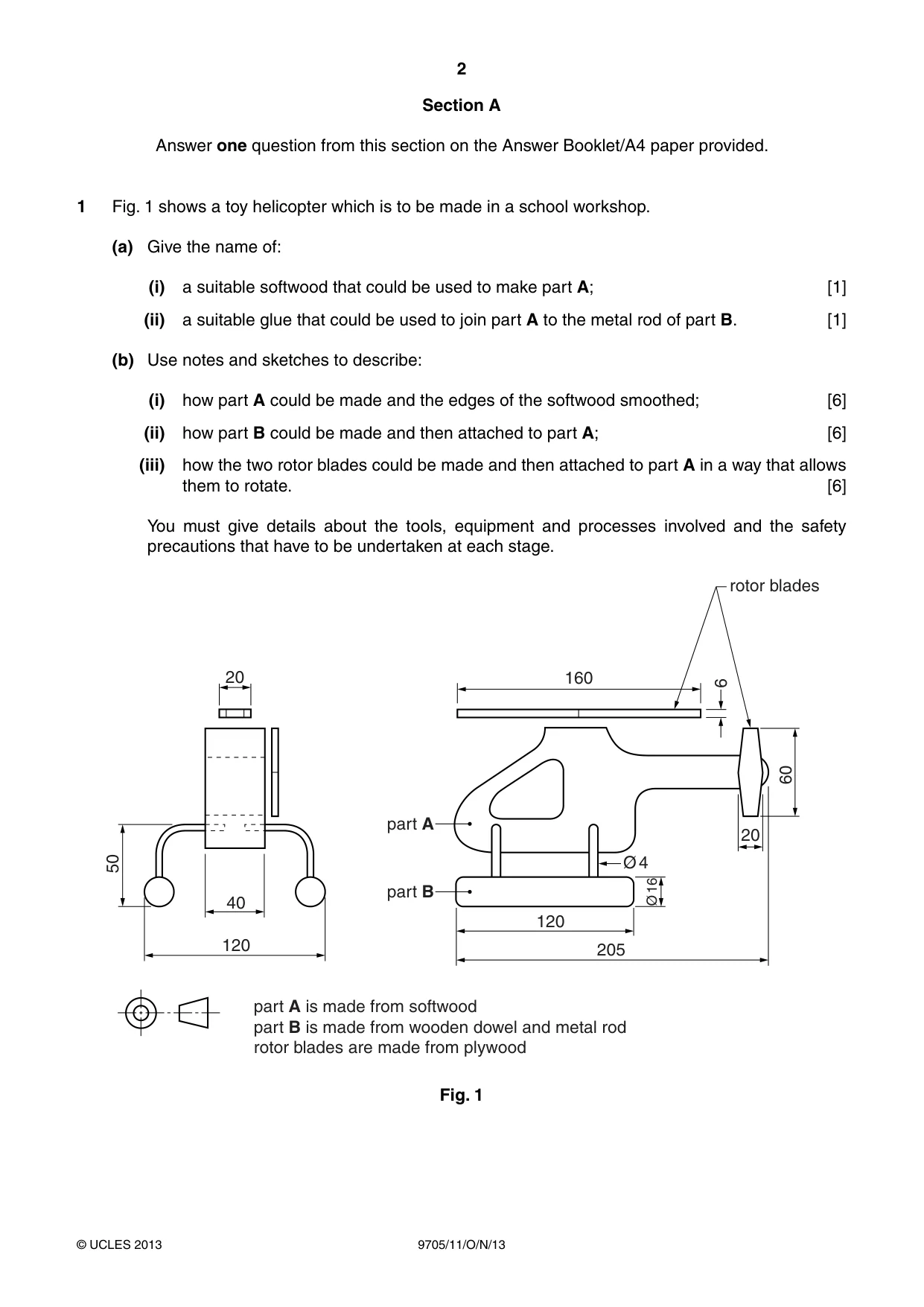 Cambridge A Level Design and Technology 9705 2013 Oct/Nov Paper 1 · Variant 1 question paper, page 2 of 12
