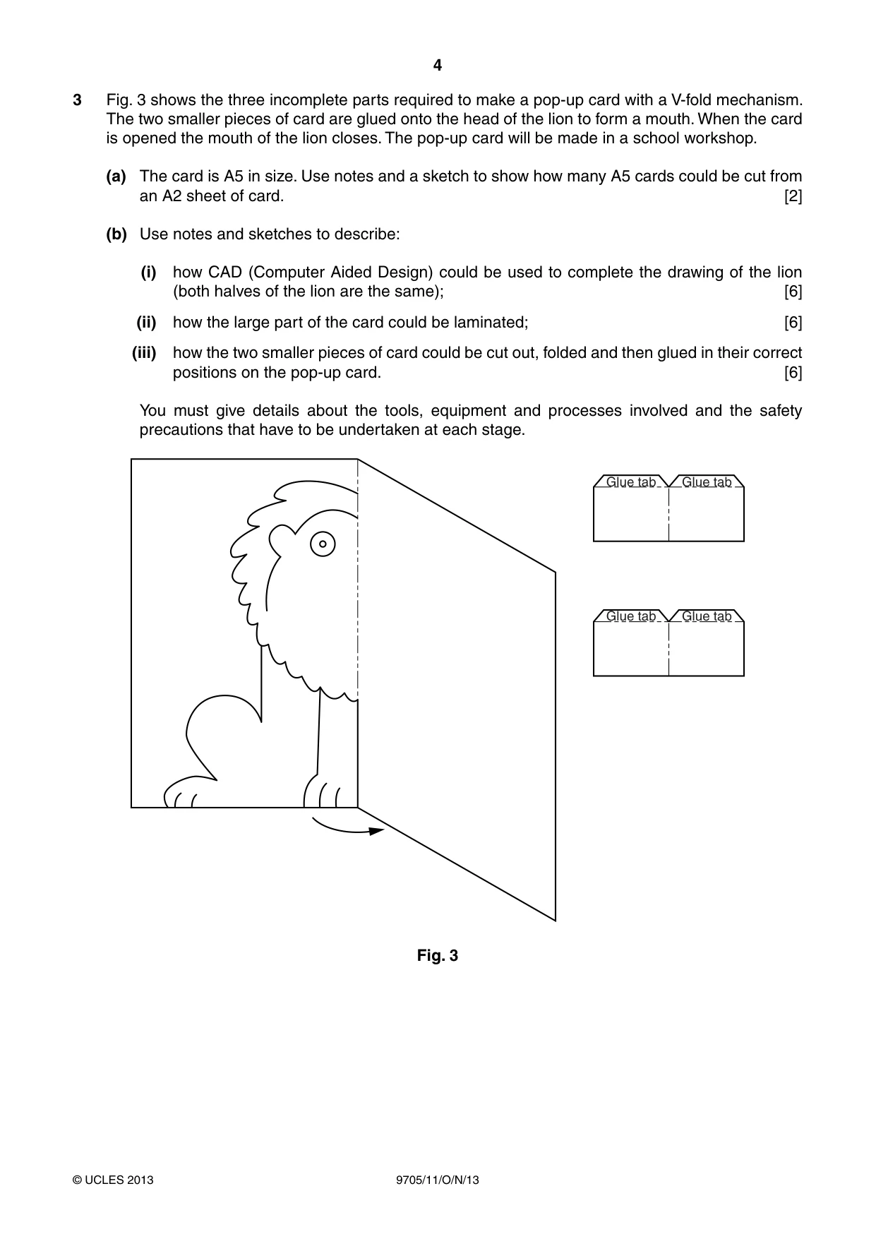 Cambridge A Level Design and Technology 9705 2013 Oct/Nov Paper 1 · Variant 1 question paper, page 4 of 12