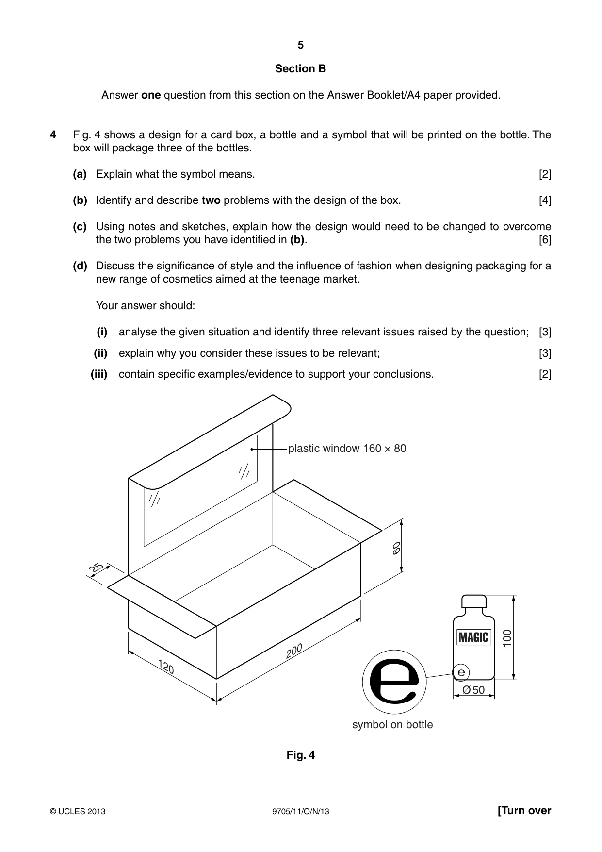 Cambridge A Level Design and Technology 9705 2013 Oct/Nov Paper 1 · Variant 1 question paper, page 5 of 12