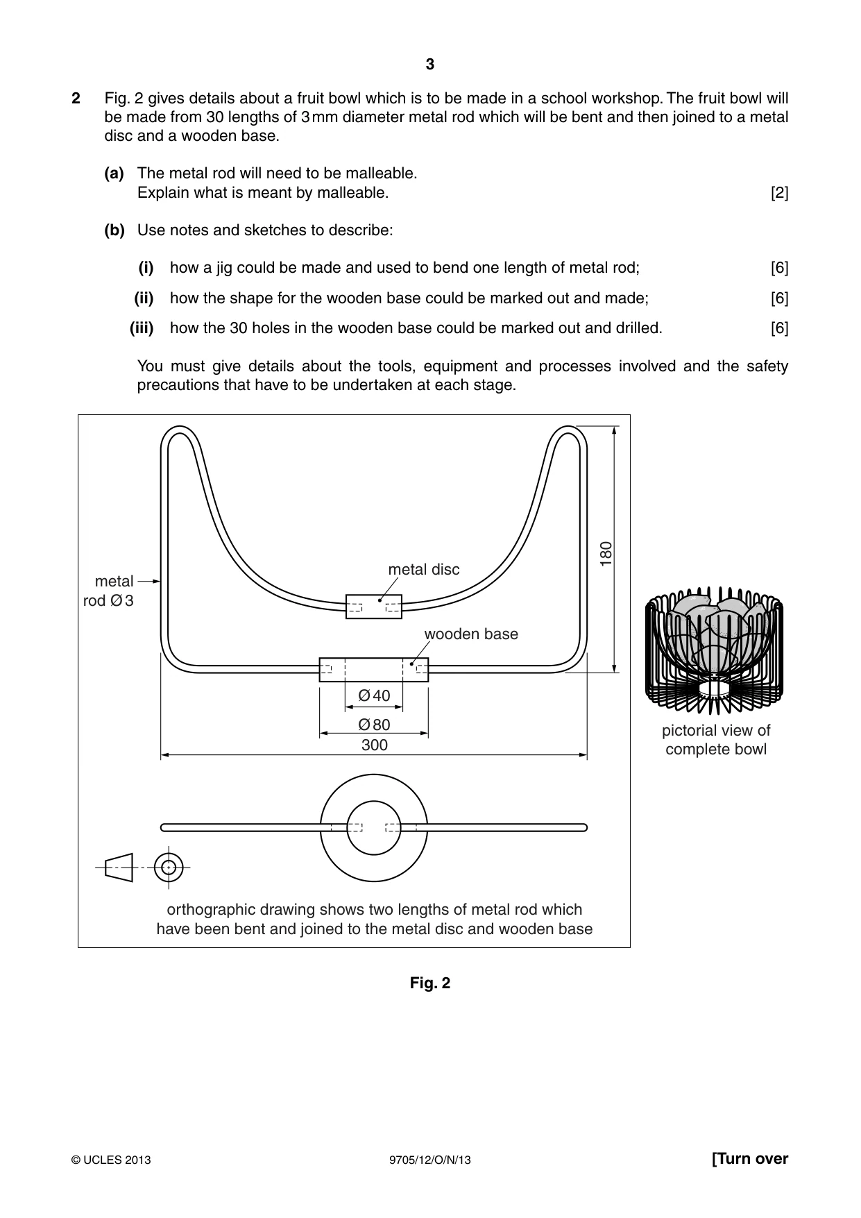 Cambridge A Level Design and Technology 9705 2013 Oct/Nov Paper 1 · Variant 2 question paper, page 3 of 12