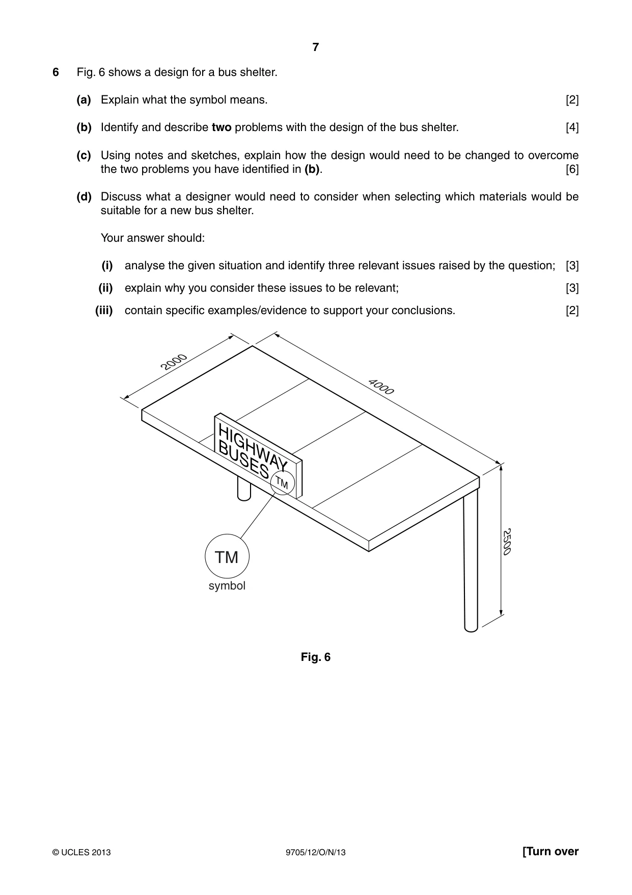 Cambridge A Level Design and Technology 9705 2013 Oct/Nov Paper 1 · Variant 2 question paper, page 7 of 12