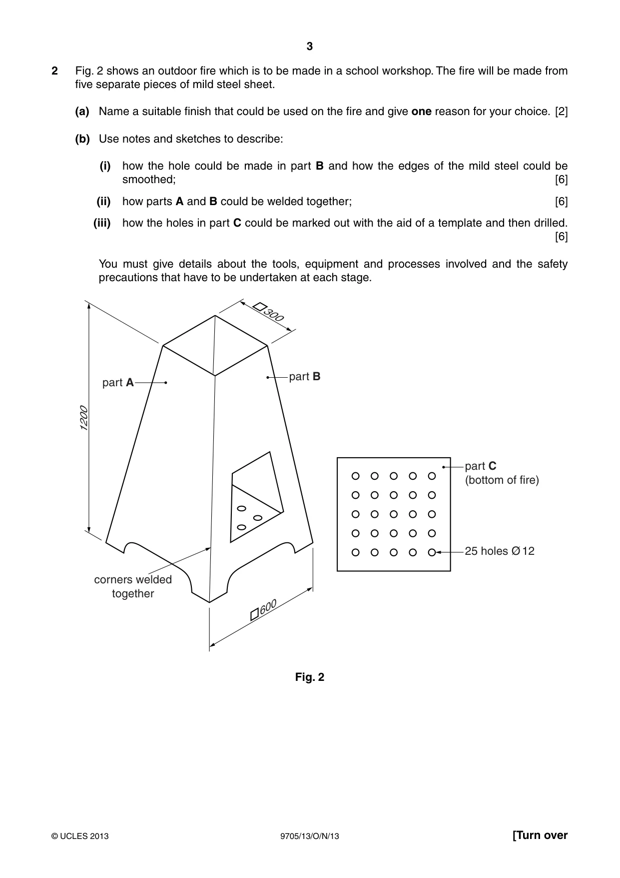 Cambridge A Level Design and Technology 9705 2013 Oct/Nov Paper 1 · Variant 3 question paper, page 3 of 16