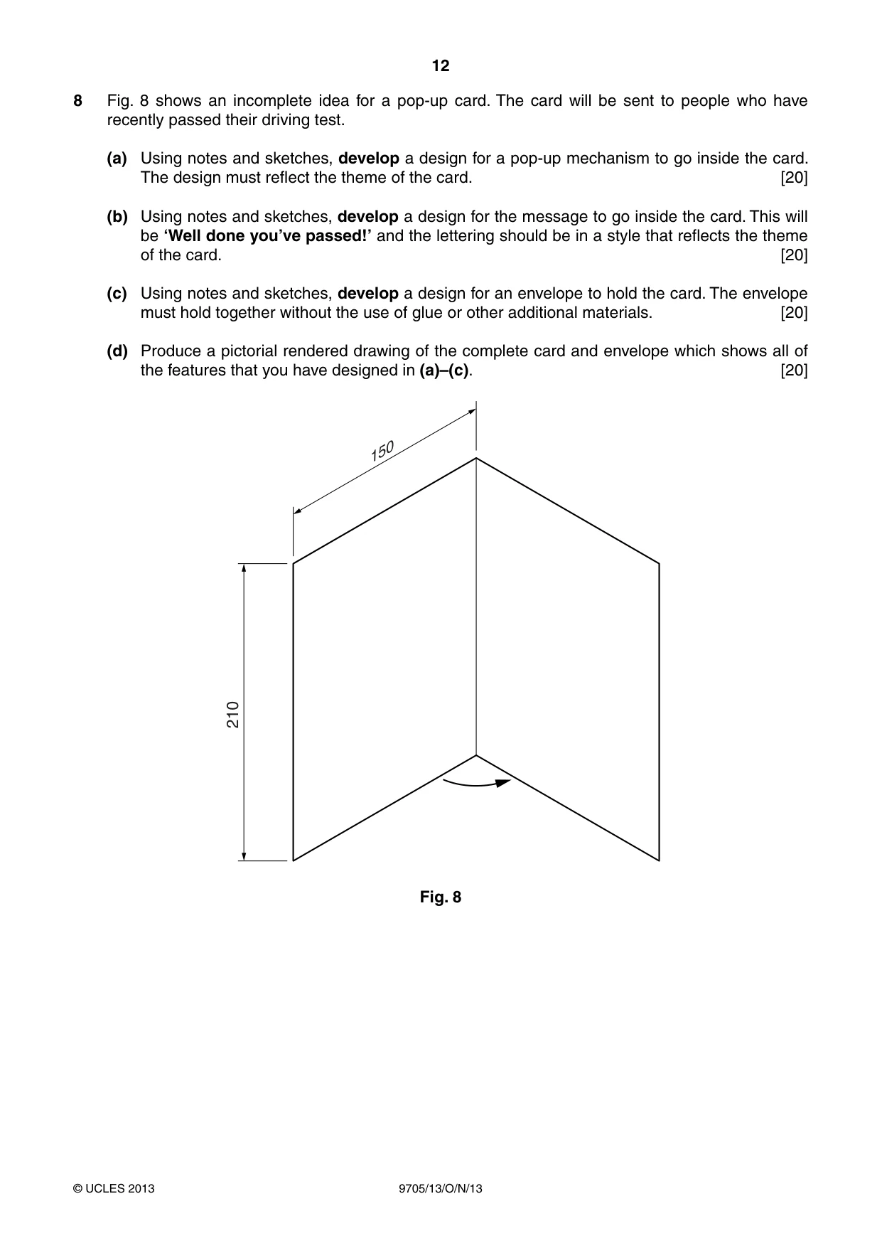 Cambridge A Level Design and Technology 9705 2013 Oct/Nov Paper 1 · Variant 3 question paper, page 12 of 16