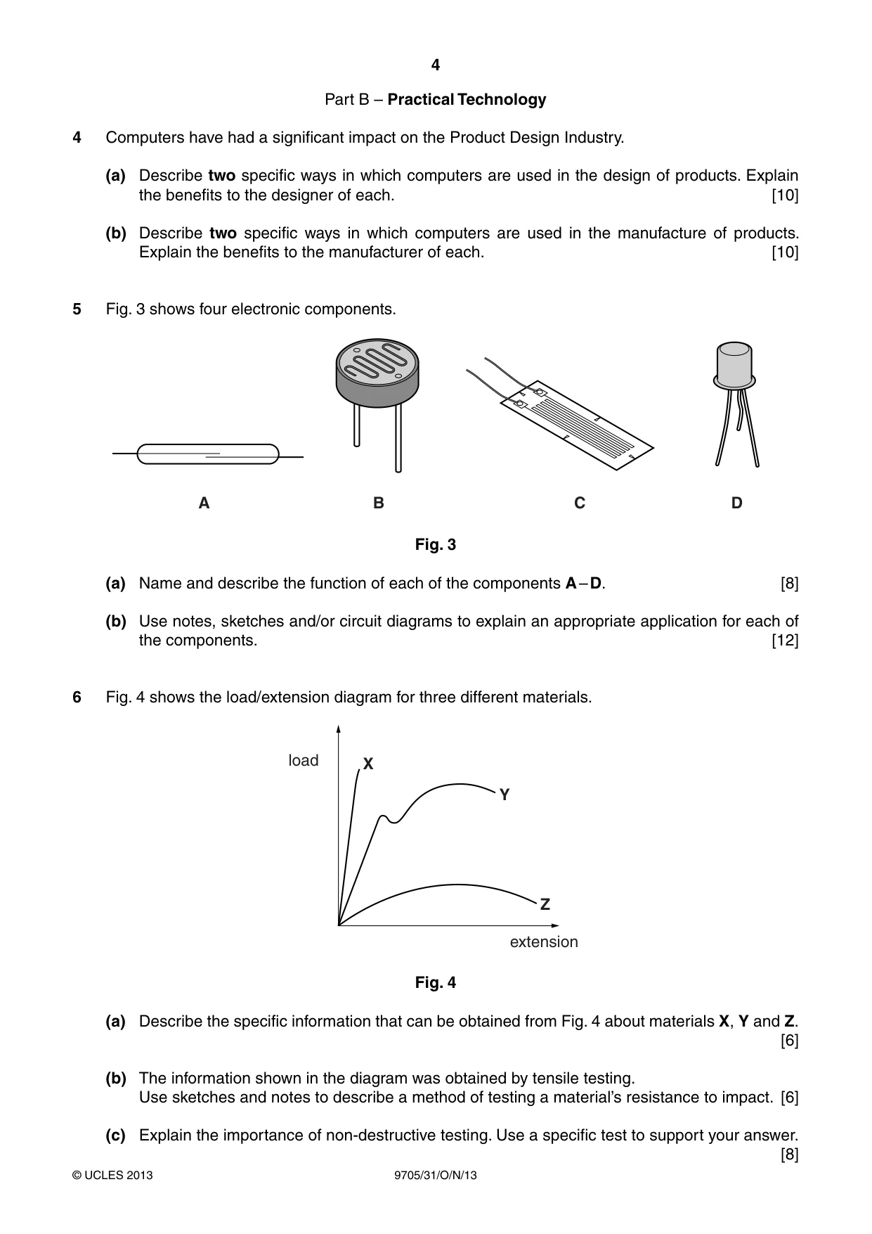Cambridge A Level Design and Technology 9705 2013 Oct/Nov Paper 3 · Variant 1 question paper, page 4 of 12
