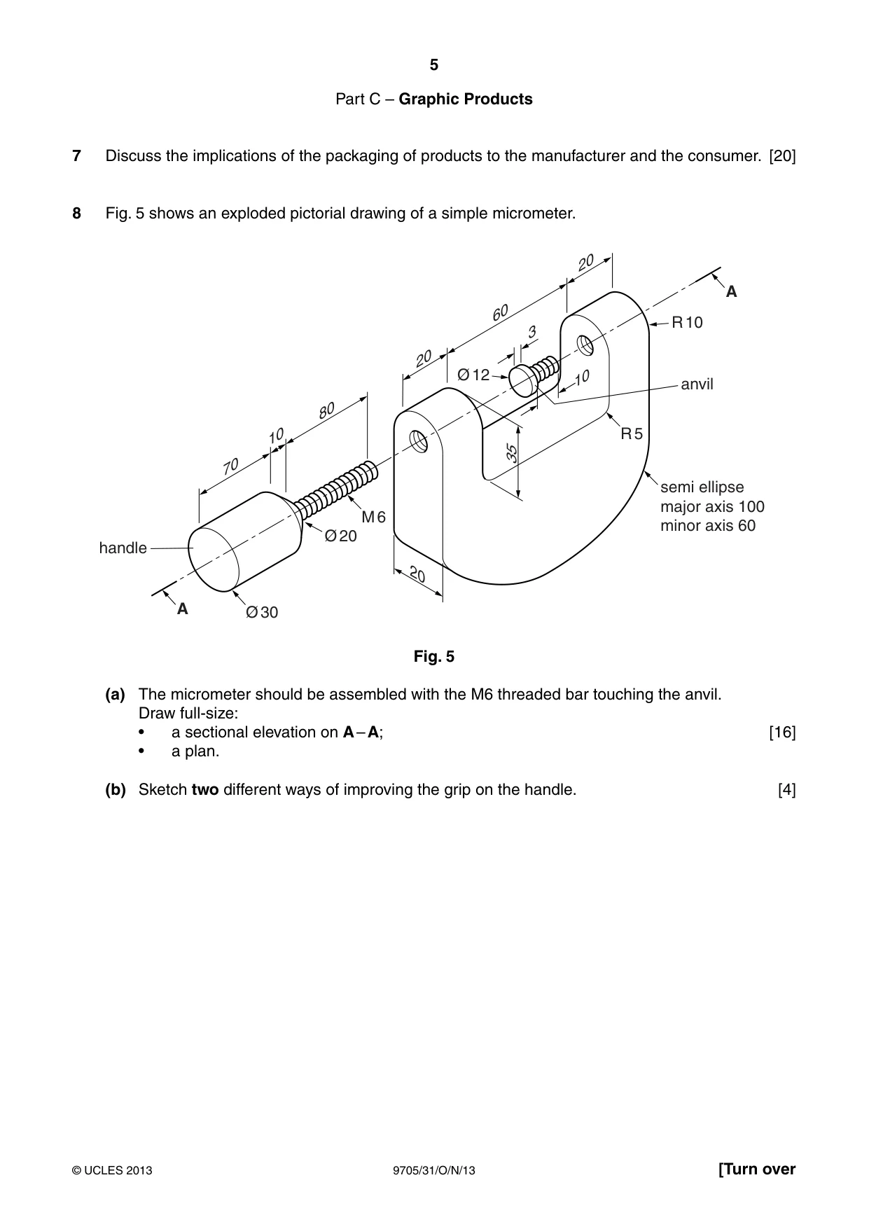 Cambridge A Level Design and Technology 9705 2013 Oct/Nov Paper 3 · Variant 1 question paper, page 5 of 12