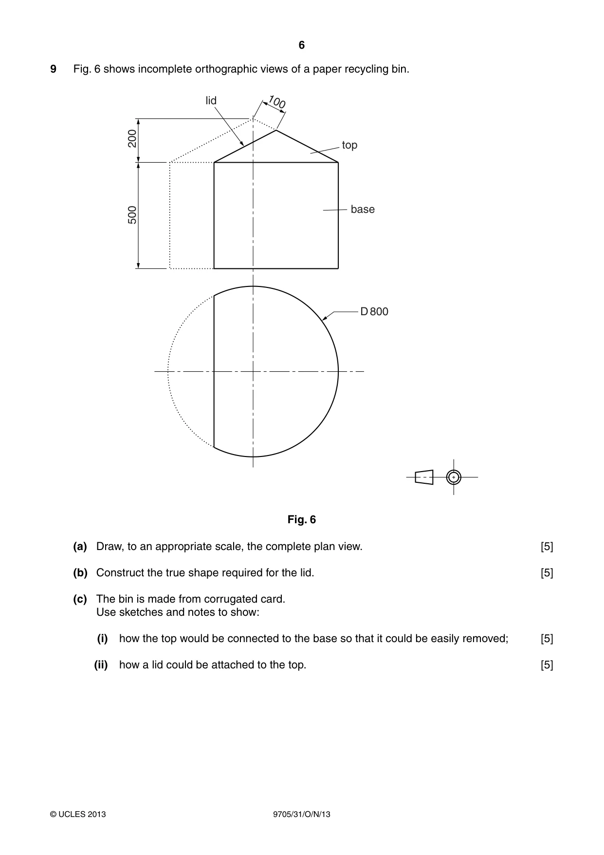 Cambridge A Level Design and Technology 9705 2013 Oct/Nov Paper 3 · Variant 1 question paper, page 6 of 12