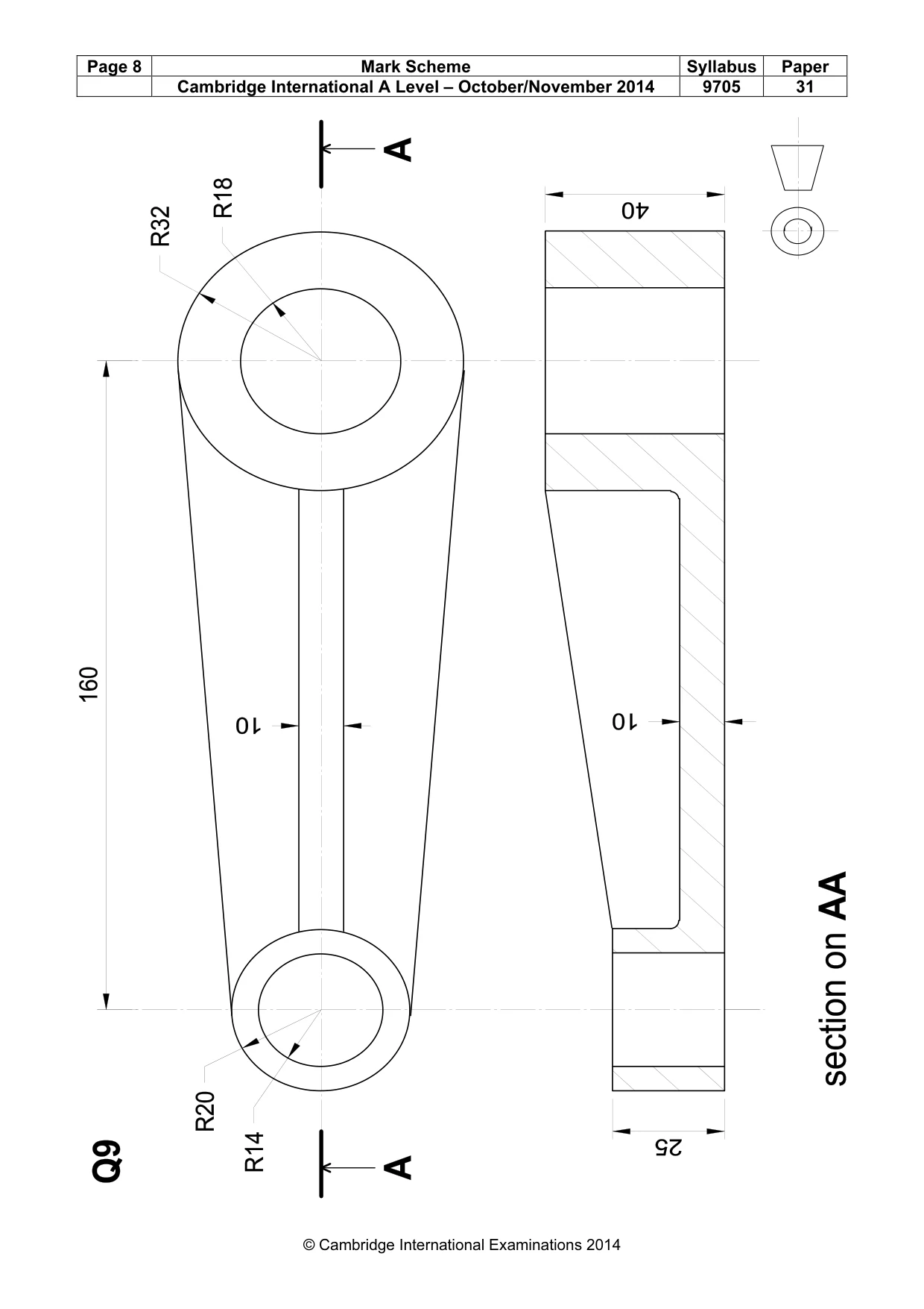 Mark scheme, page 8 of 9