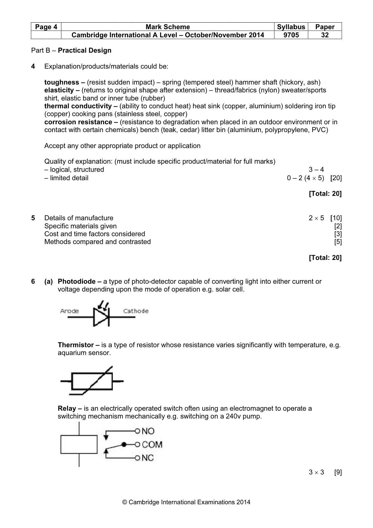 Mark scheme, page 4 of 9