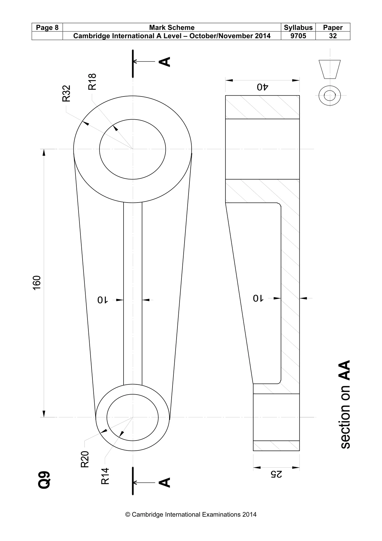 Mark scheme, page 8 of 9