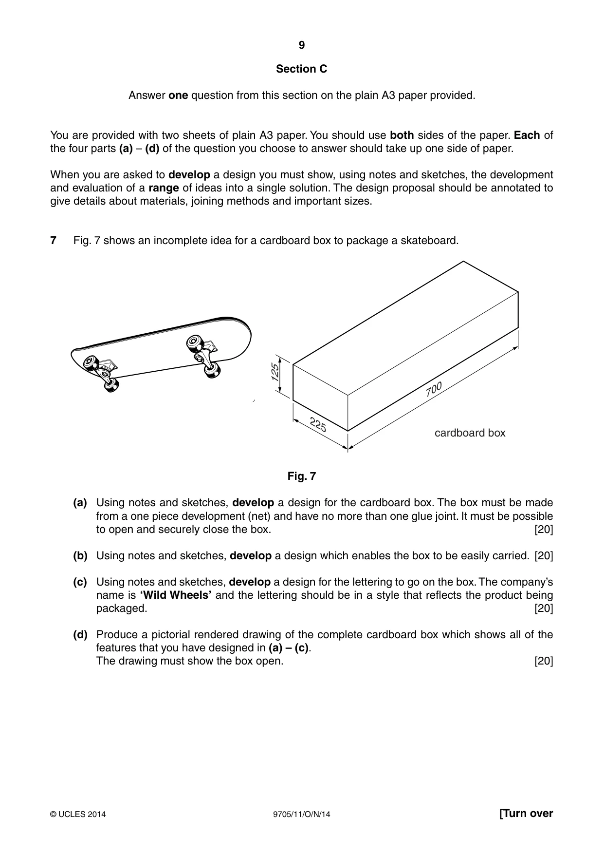 Cambridge A Level Design and Technology 9705 2014 Oct/Nov Paper 1 · Variant 1 question paper, page 9 of 12