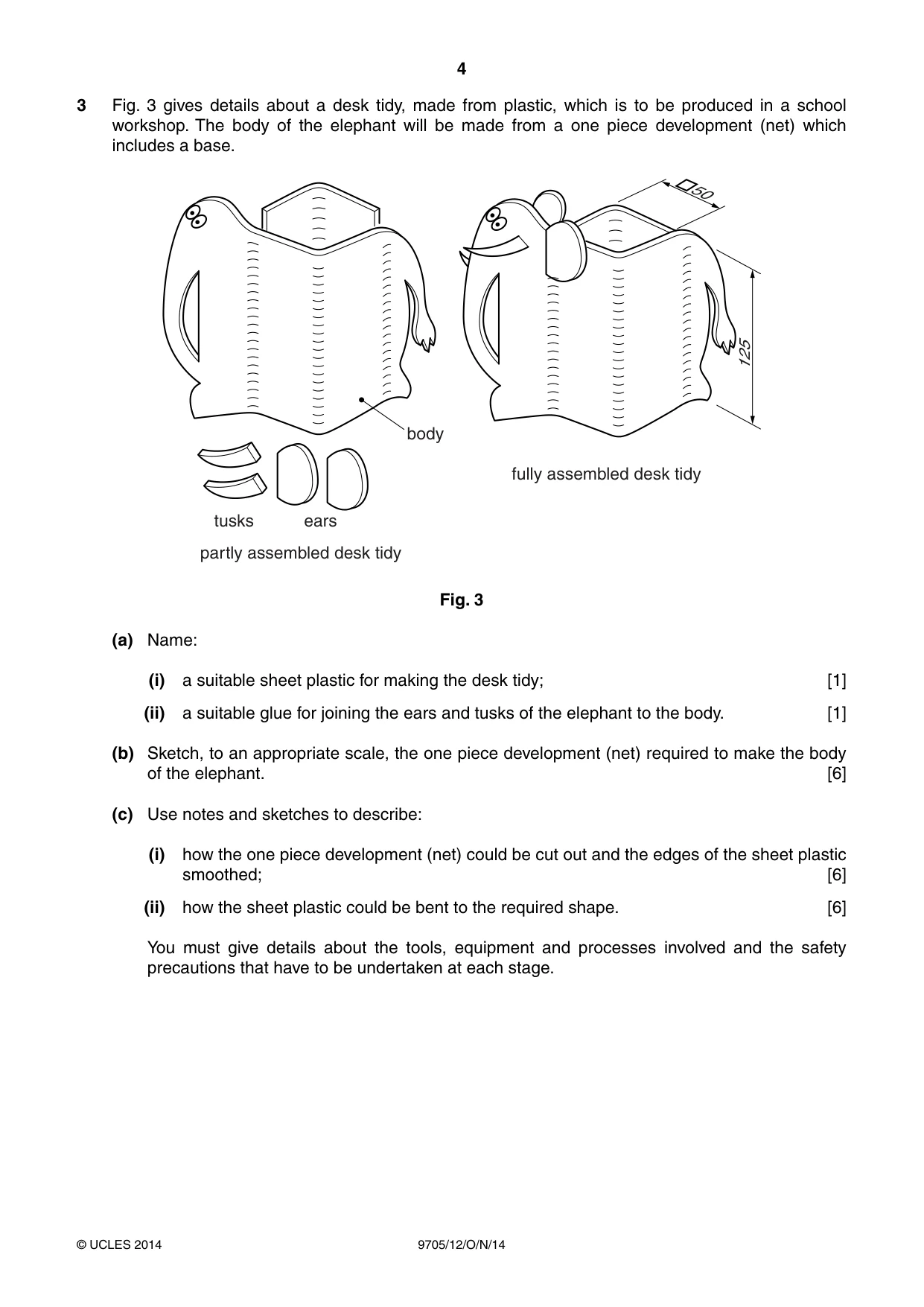 Cambridge A Level Design and Technology 9705 2014 Oct/Nov Paper 1 · Variant 2 question paper, page 4 of 12