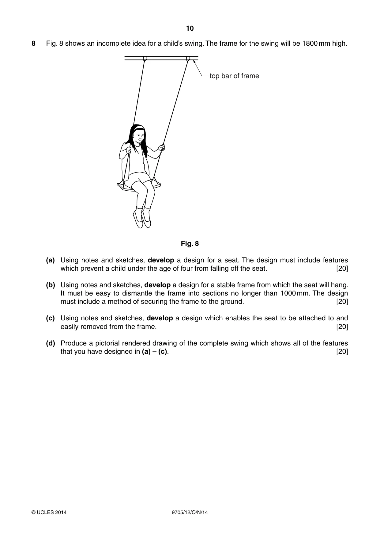 Cambridge A Level Design and Technology 9705 2014 Oct/Nov Paper 1 · Variant 2 question paper, page 10 of 12