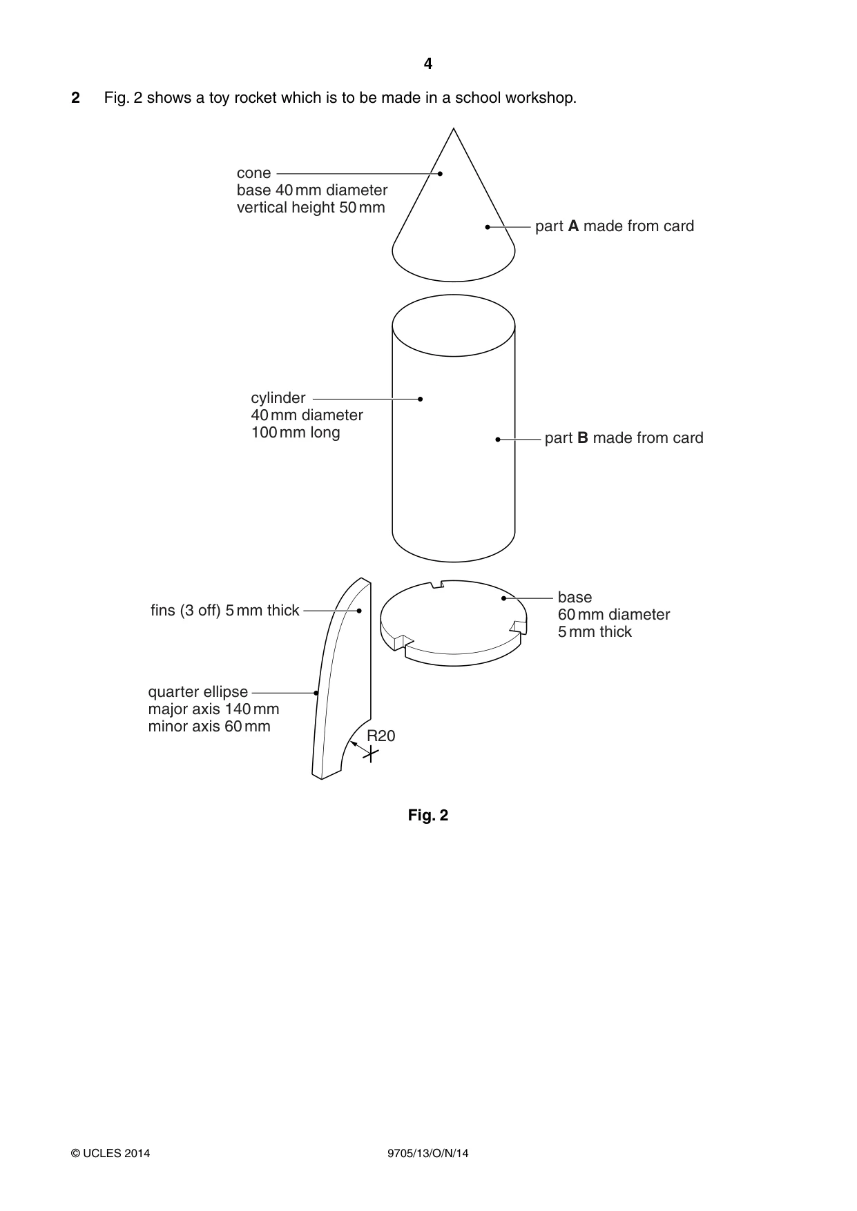 Cambridge A Level Design and Technology 9705 2014 Oct/Nov Paper 1 · Variant 3 question paper, page 4 of 16