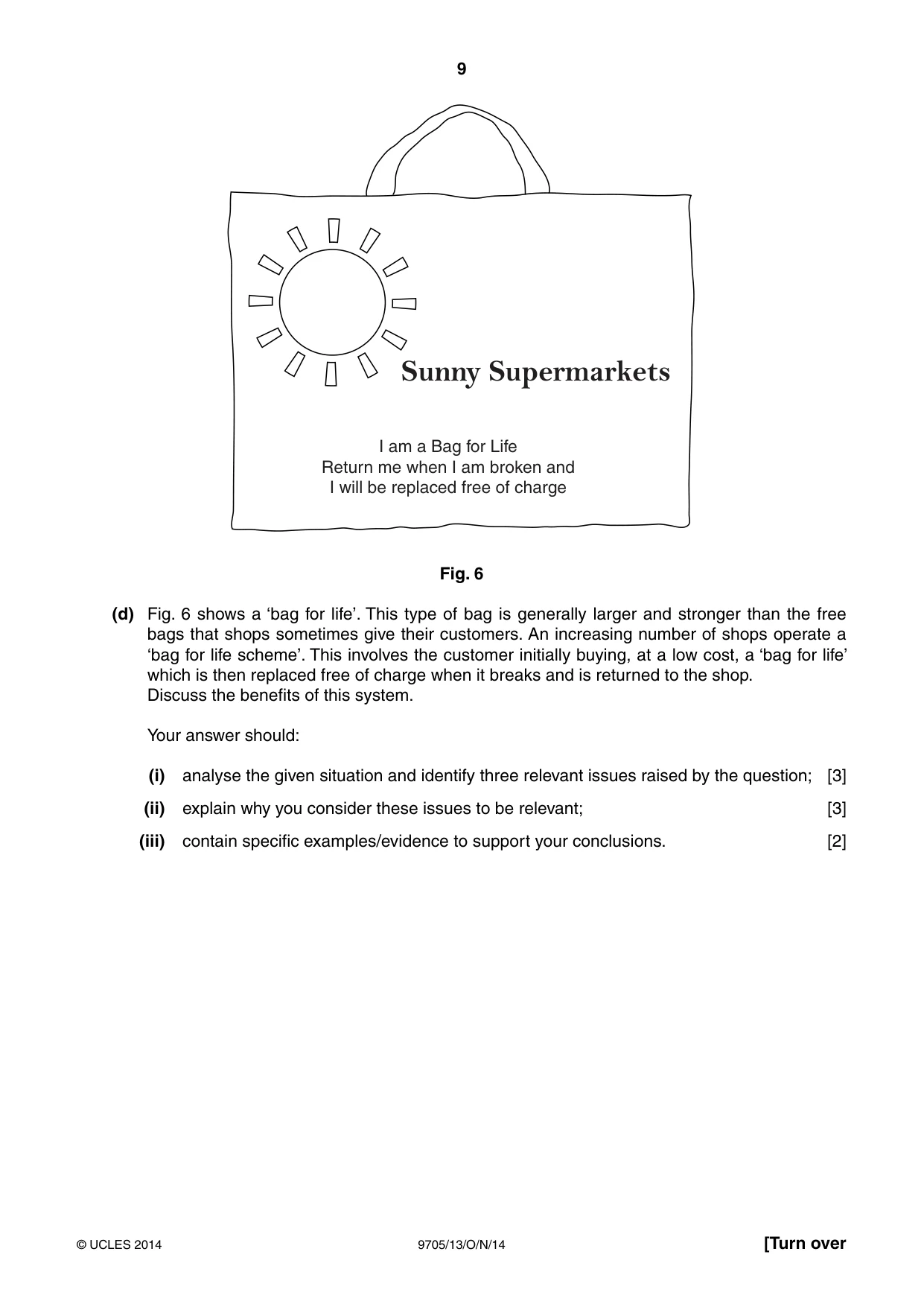Cambridge A Level Design and Technology 9705 2014 Oct/Nov Paper 1 · Variant 3 question paper, page 9 of 16