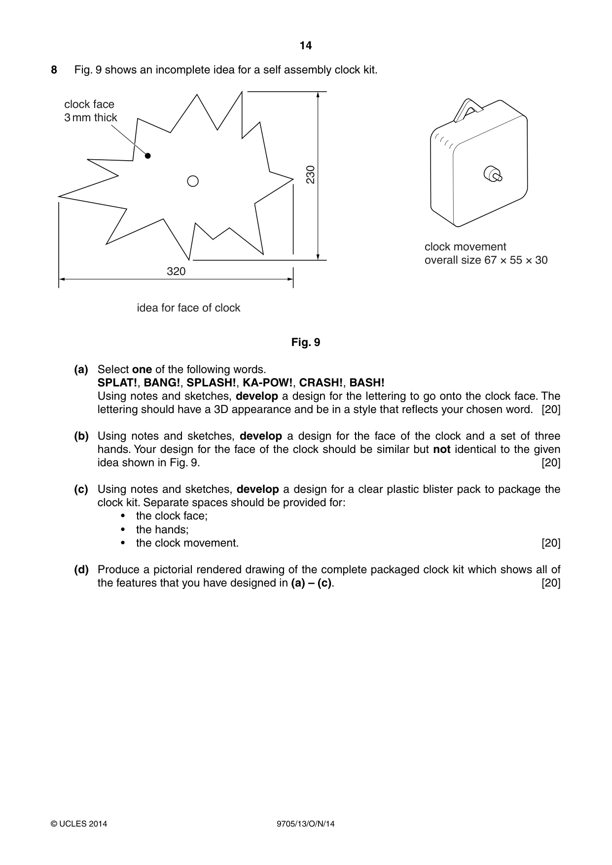 Cambridge A Level Design and Technology 9705 2014 Oct/Nov Paper 1 · Variant 3 question paper, page 14 of 16