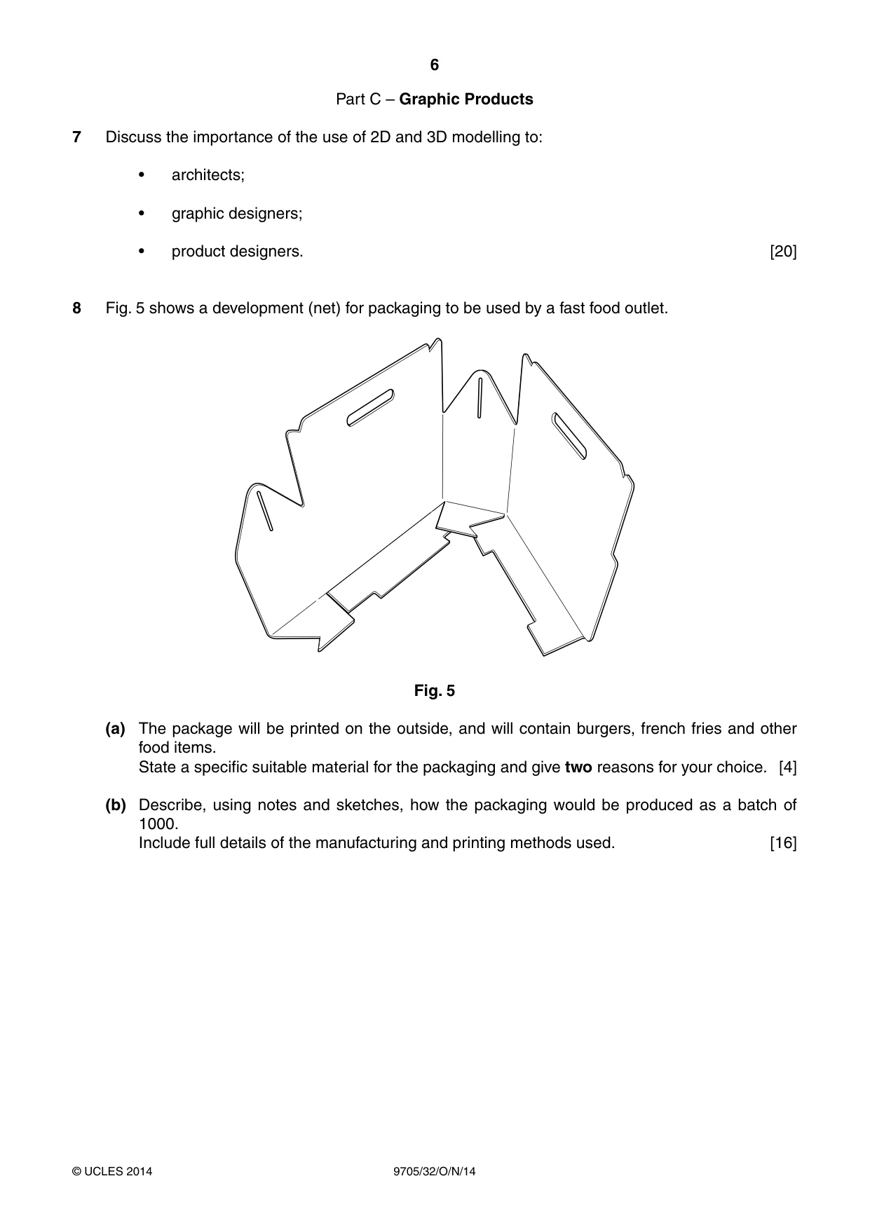 Cambridge A Level Design and Technology 9705 2014 Oct/Nov Paper 3 · Variant 2 question paper, page 6 of 12