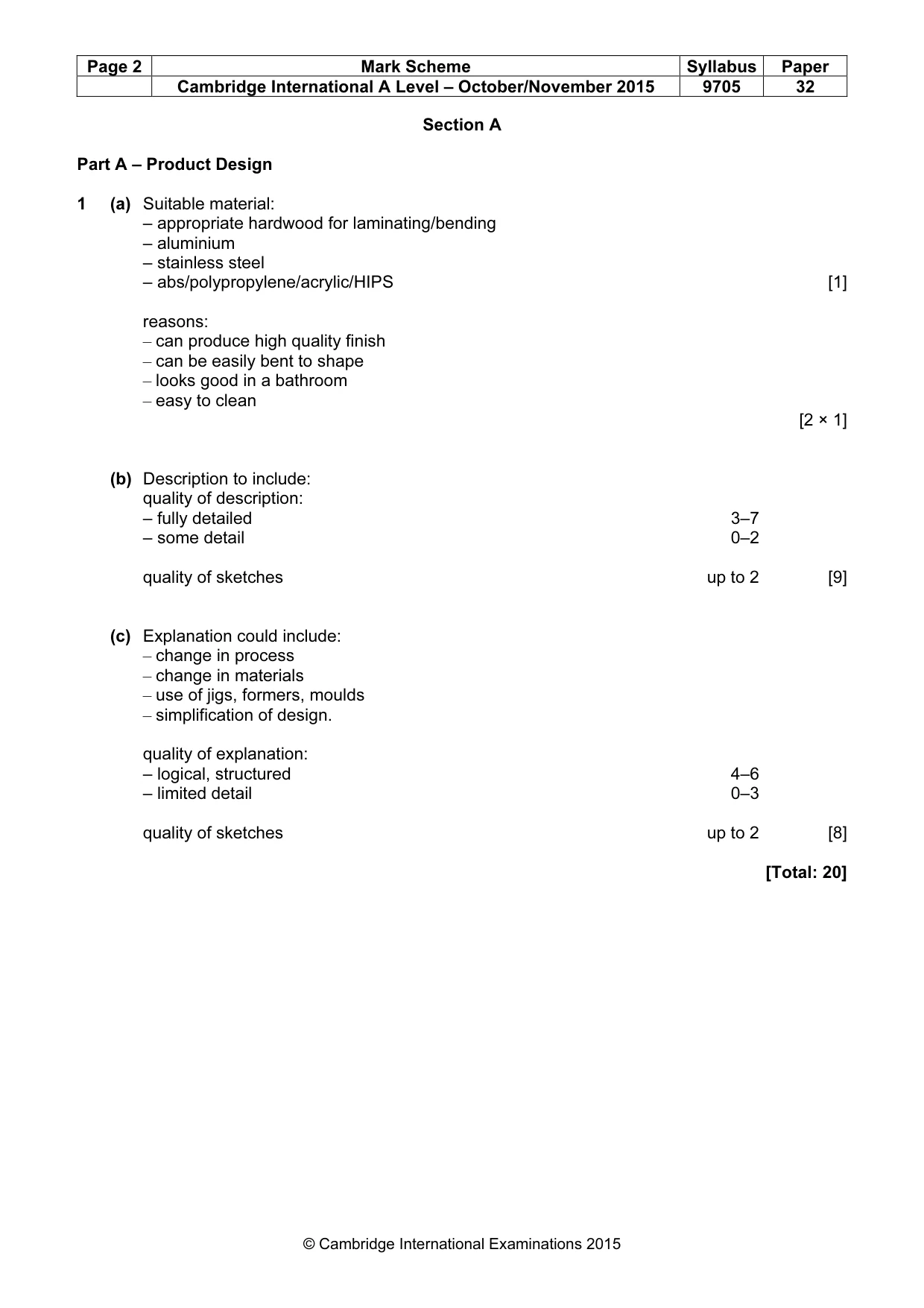 Mark scheme, page 2 of 7