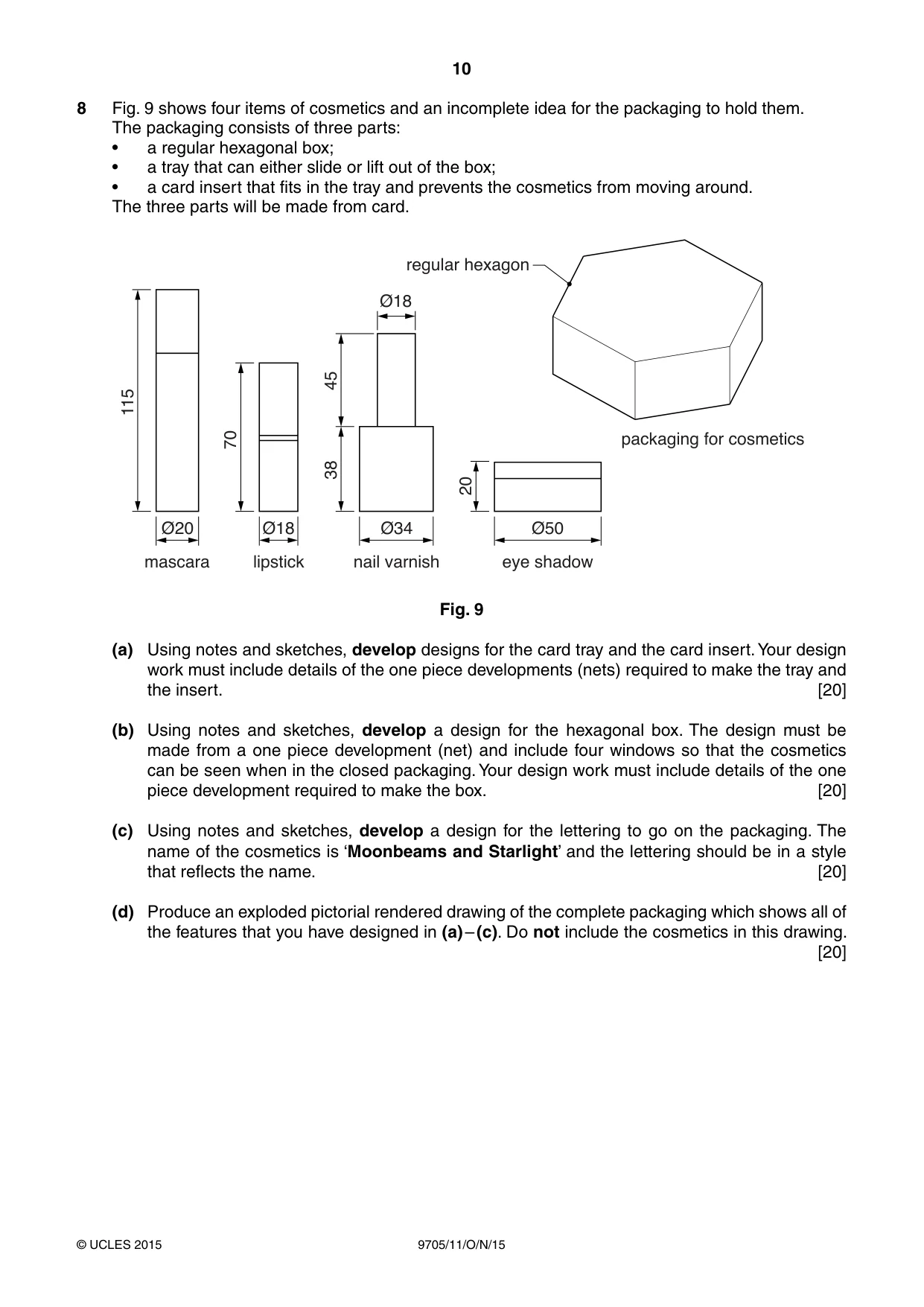 Cambridge A Level Design and Technology 9705 2015 Oct/Nov Paper 1 · Variant 1 question paper, page 10 of 12