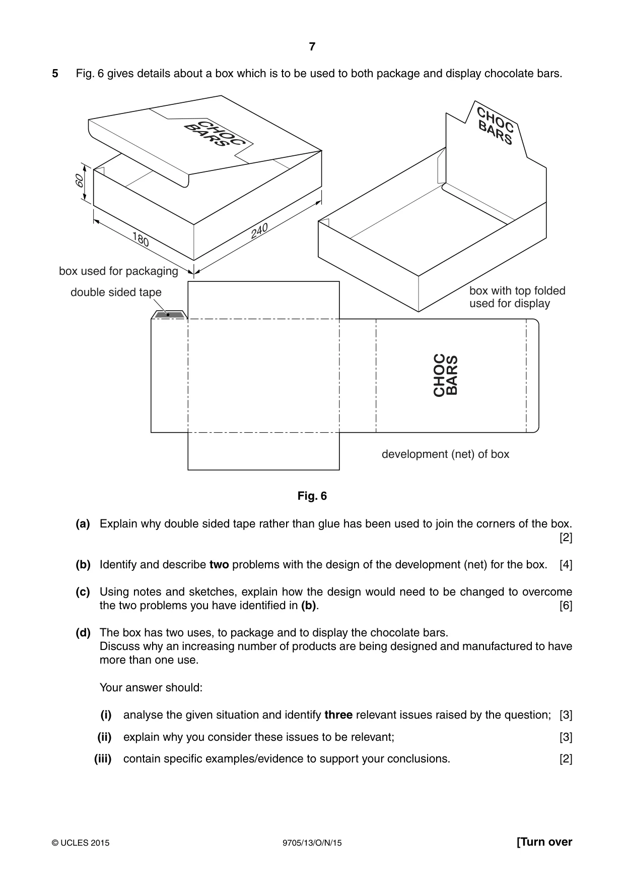 Cambridge A Level Design and Technology 9705 2015 Oct/Nov Paper 1 · Variant 3 question paper, page 7 of 12
