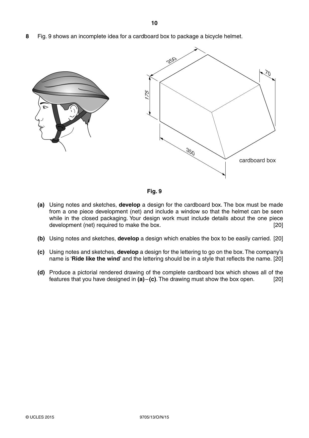 Cambridge A Level Design and Technology 9705 2015 Oct/Nov Paper 1 · Variant 3 question paper, page 10 of 12
