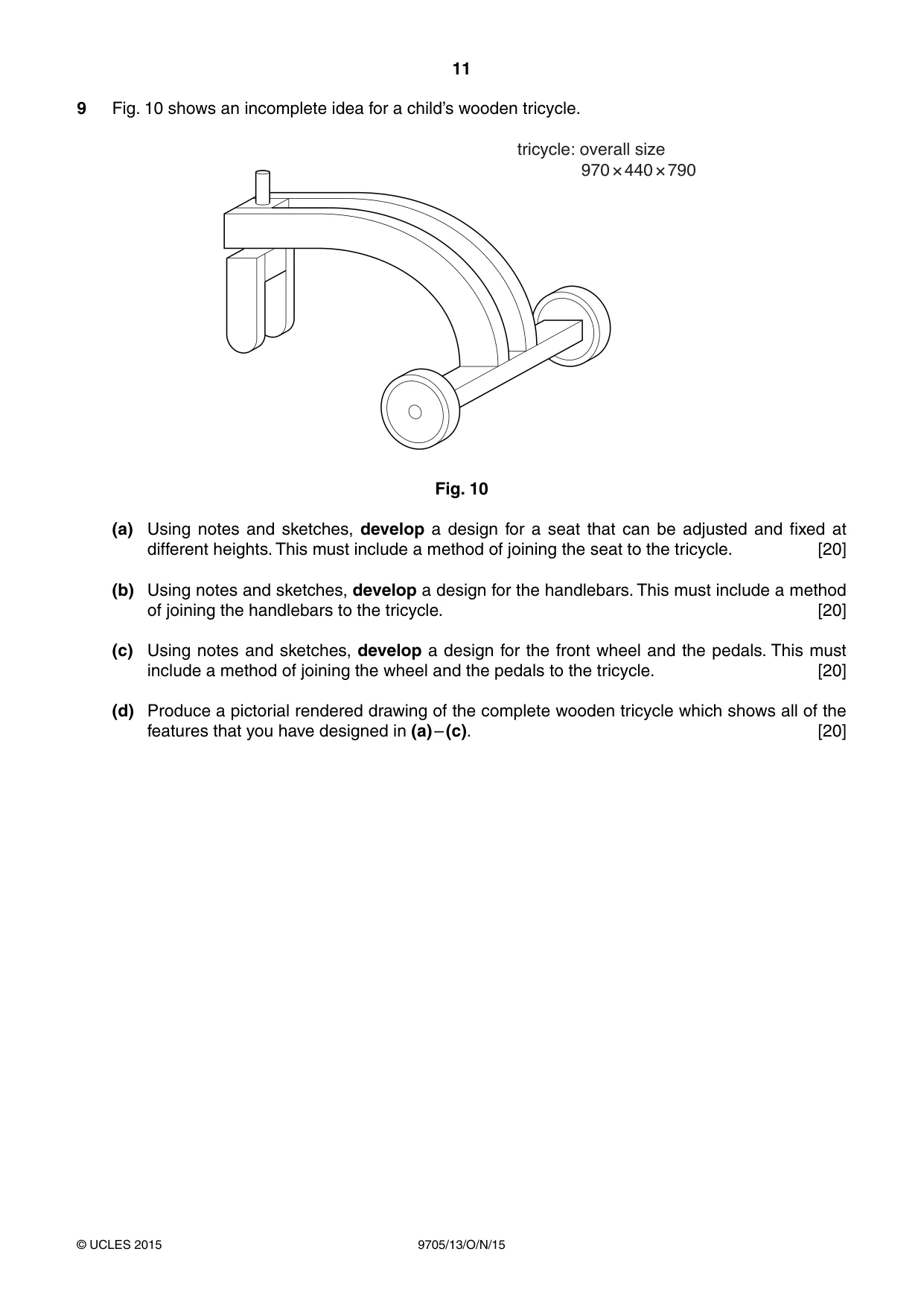 Cambridge A Level Design and Technology 9705 2015 Oct/Nov Paper 1 · Variant 3 question paper, page 11 of 12