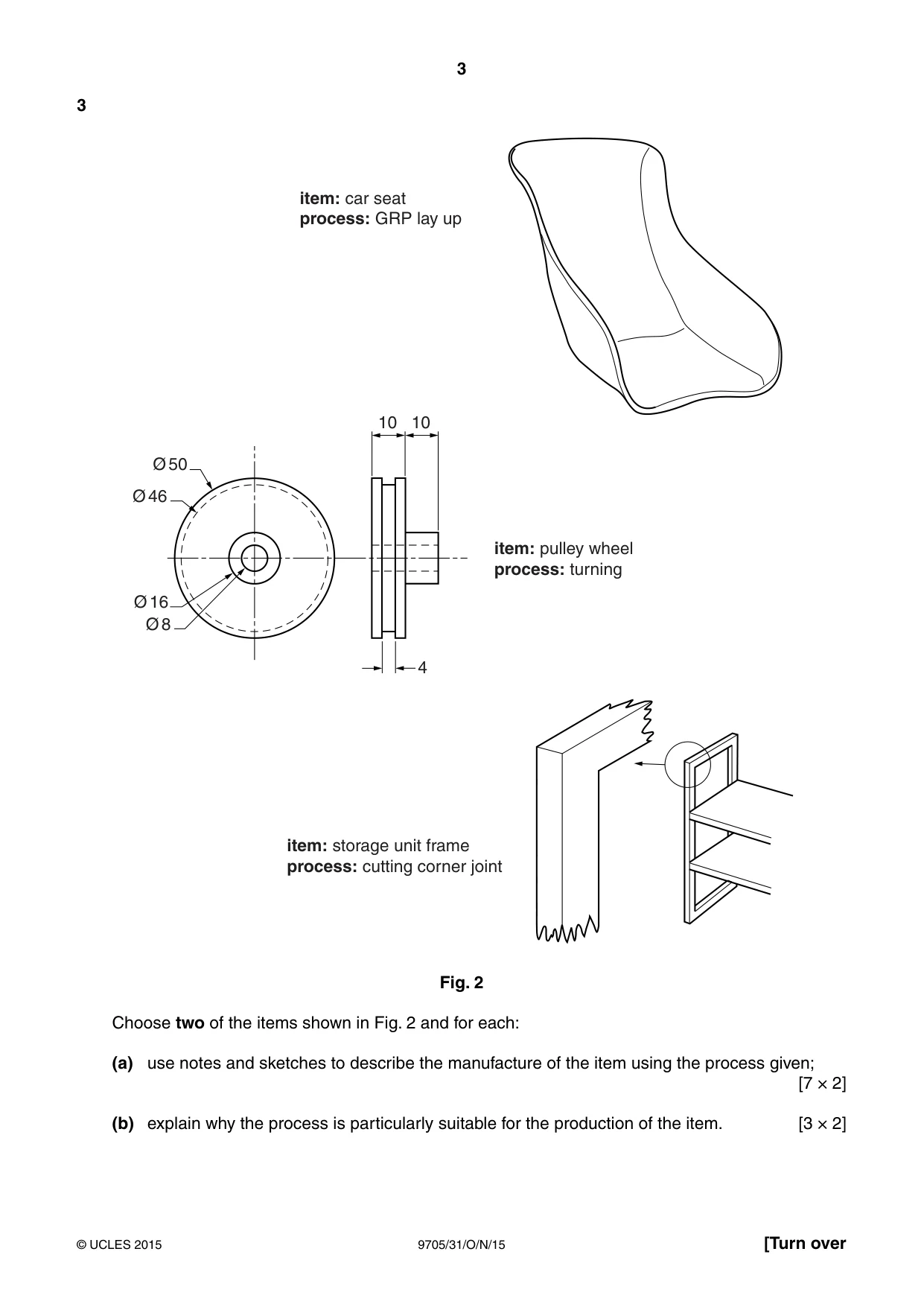 Cambridge A Level Design and Technology 9705 2015 Oct/Nov Paper 3 · Variant 1 question paper, page 3 of 12