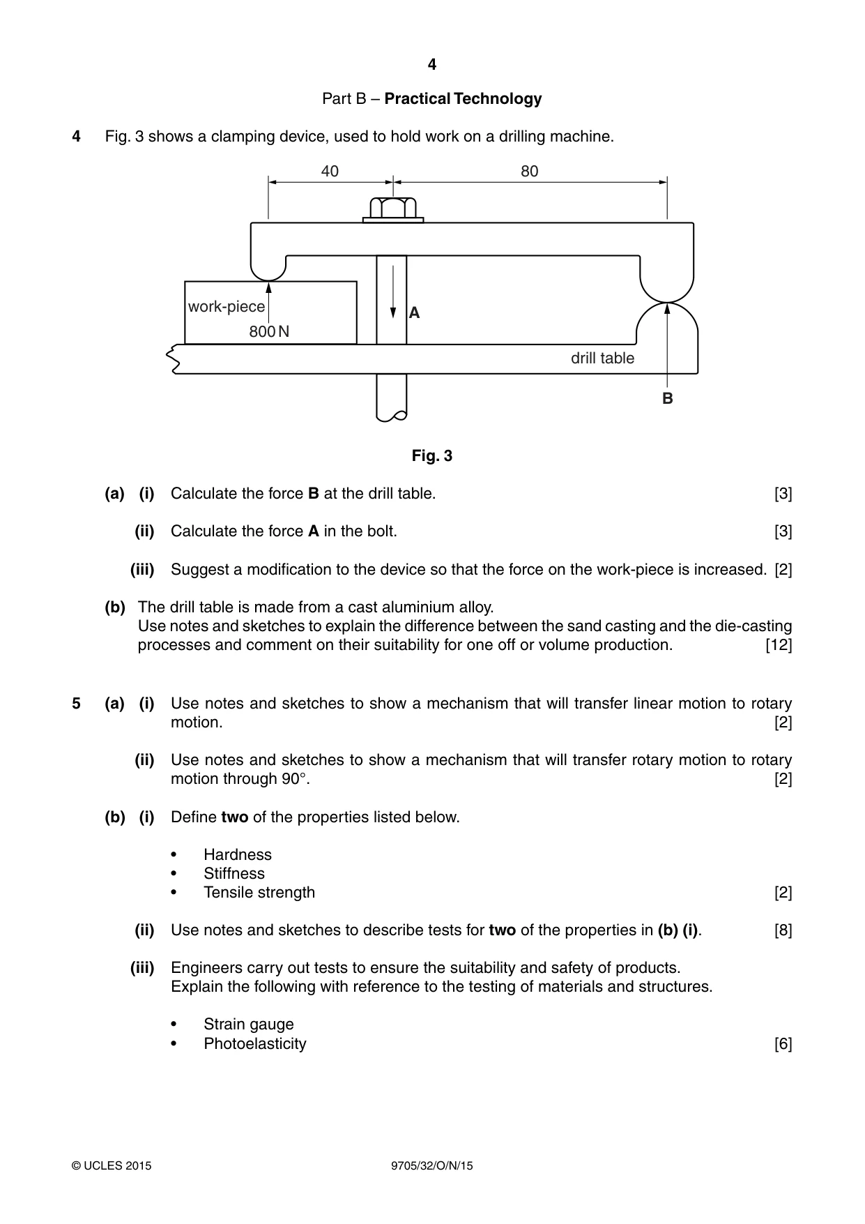 Cambridge A Level Design and Technology 9705 2015 Oct/Nov Paper 3 · Variant 2 question paper, page 4 of 12