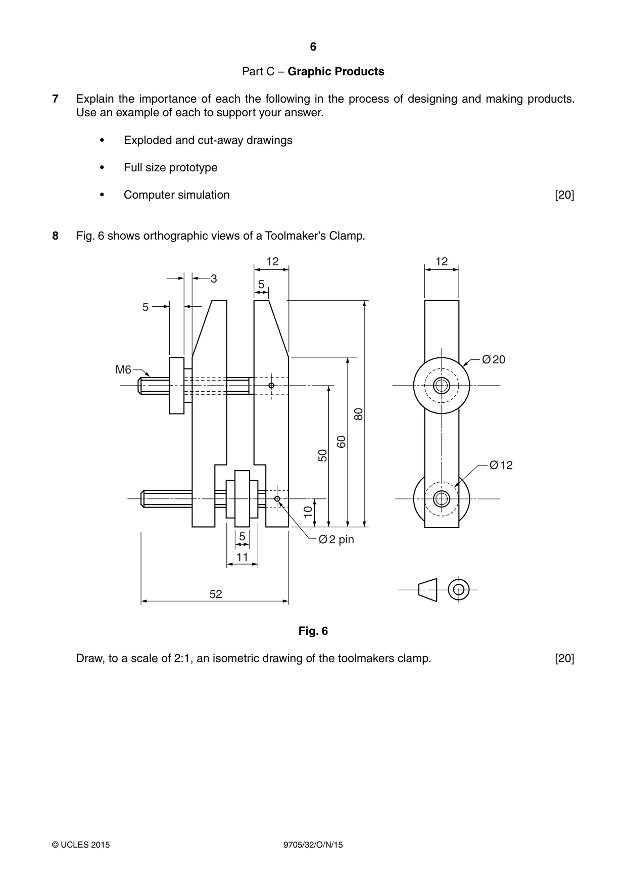 Cambridge A Level Design and Technology 9705 2015 Oct/Nov Paper 3 · Variant 2 question paper, page 6 of 12