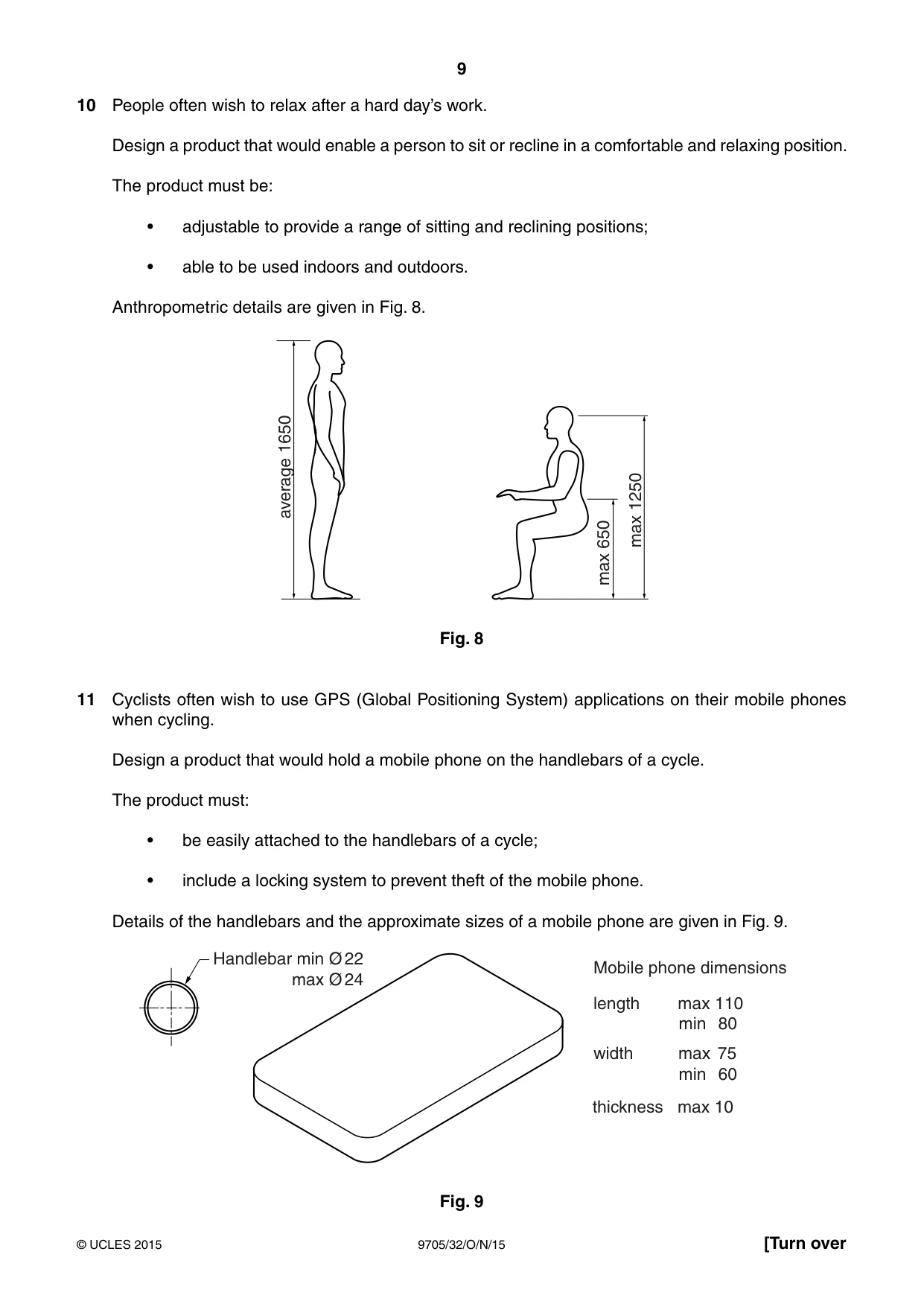 Cambridge A Level Design and Technology 9705 2015 Oct/Nov Paper 3 · Variant 2 question paper, page 9 of 12