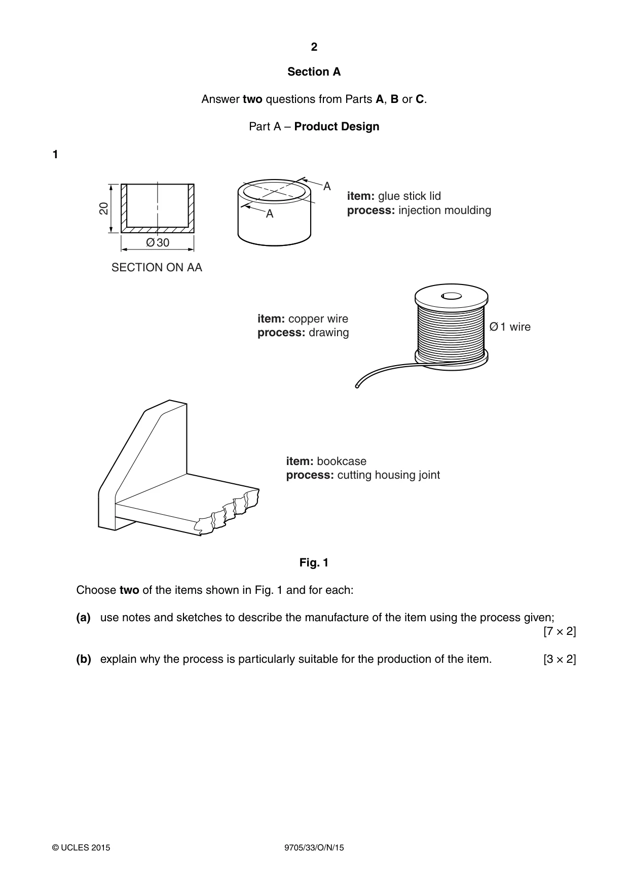 Cambridge A Level Design and Technology 9705 2015 Oct/Nov Paper 3 · Variant 3 question paper, page 2 of 12