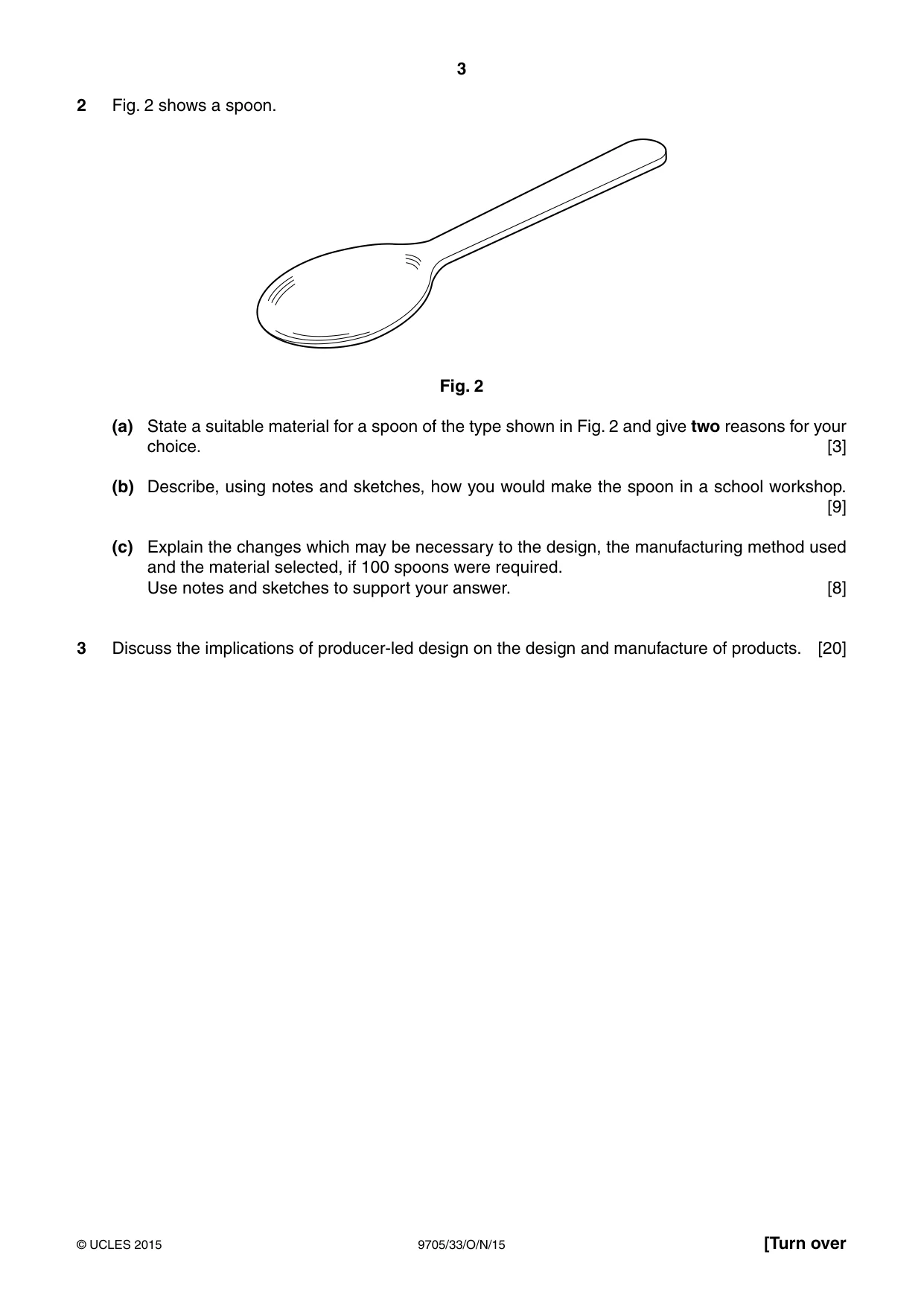 Cambridge A Level Design and Technology 9705 2015 Oct/Nov Paper 3 · Variant 3 question paper, page 3 of 12