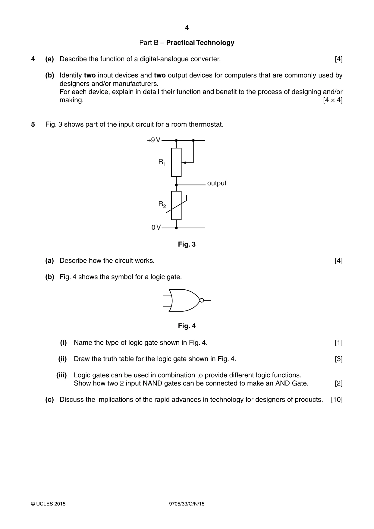 Cambridge A Level Design and Technology 9705 2015 Oct/Nov Paper 3 · Variant 3 question paper, page 4 of 12