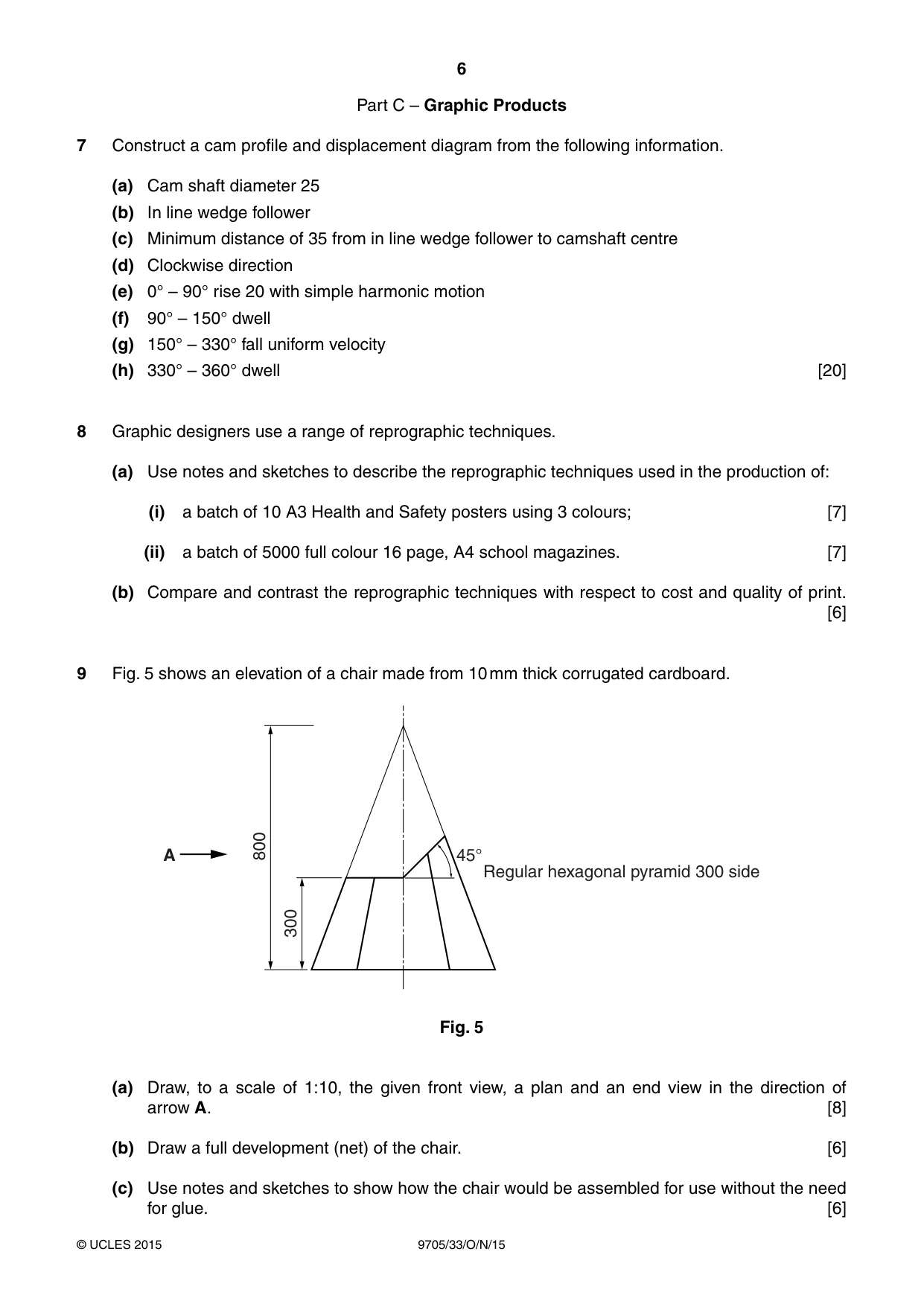 Cambridge A Level Design and Technology 9705 2015 Oct/Nov Paper 3 · Variant 3 question paper, page 6 of 12